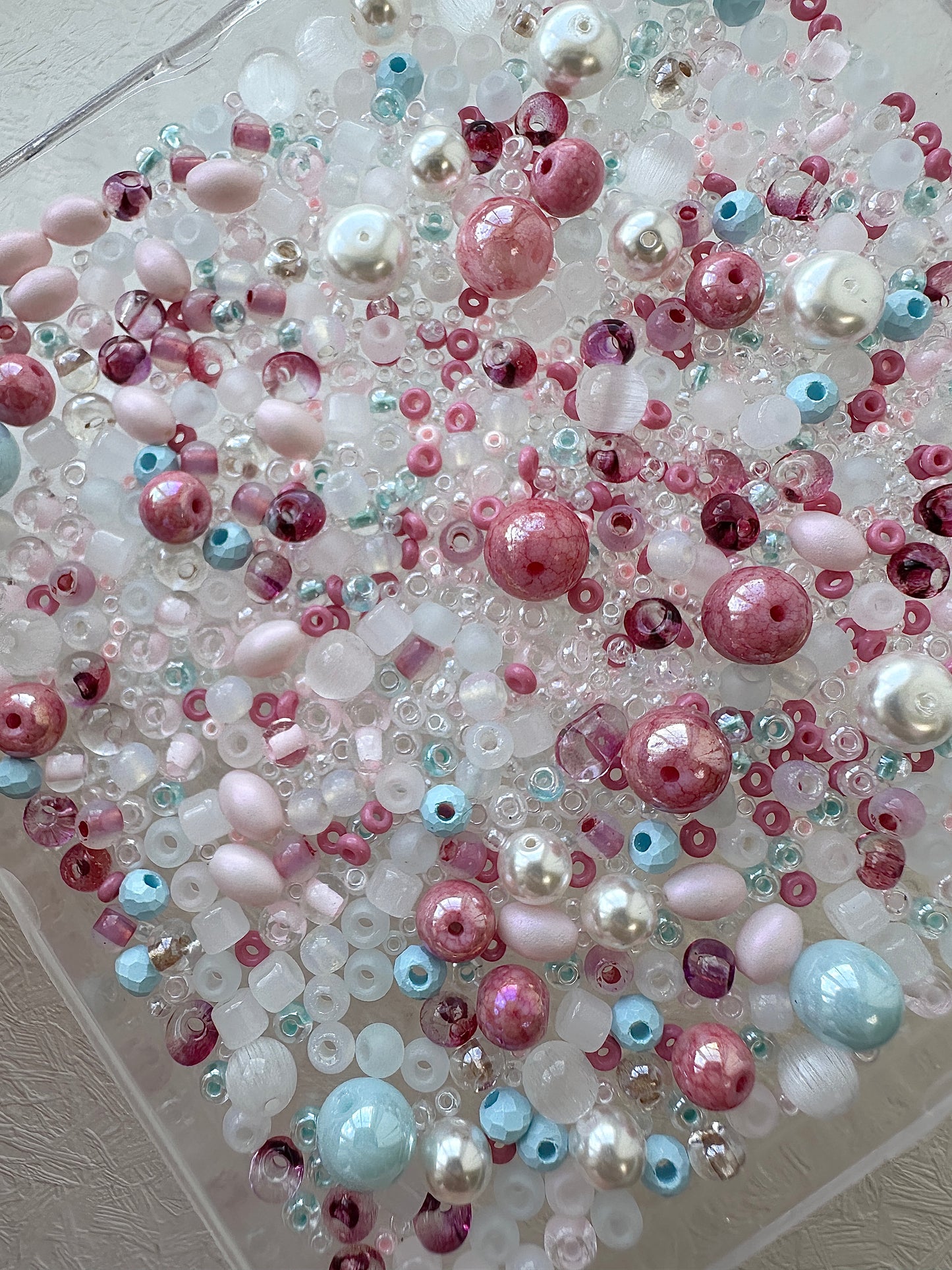 Mixed Beads Soup 50g / Pink and Light Blue
