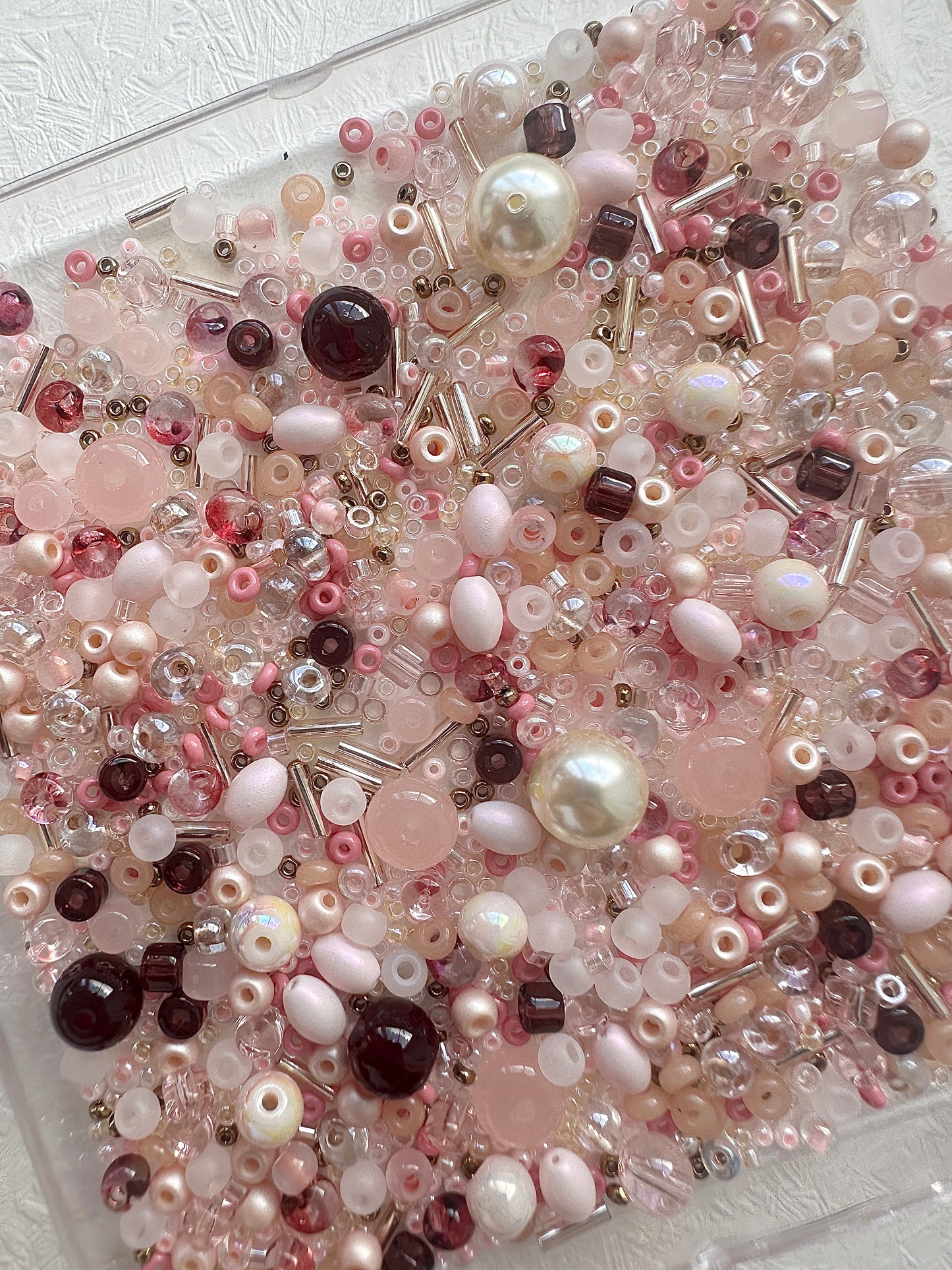 Beads Mixes 50g - Beige and Rose