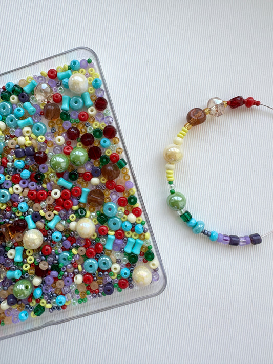 Mixed Beads 50g/rainbow colours