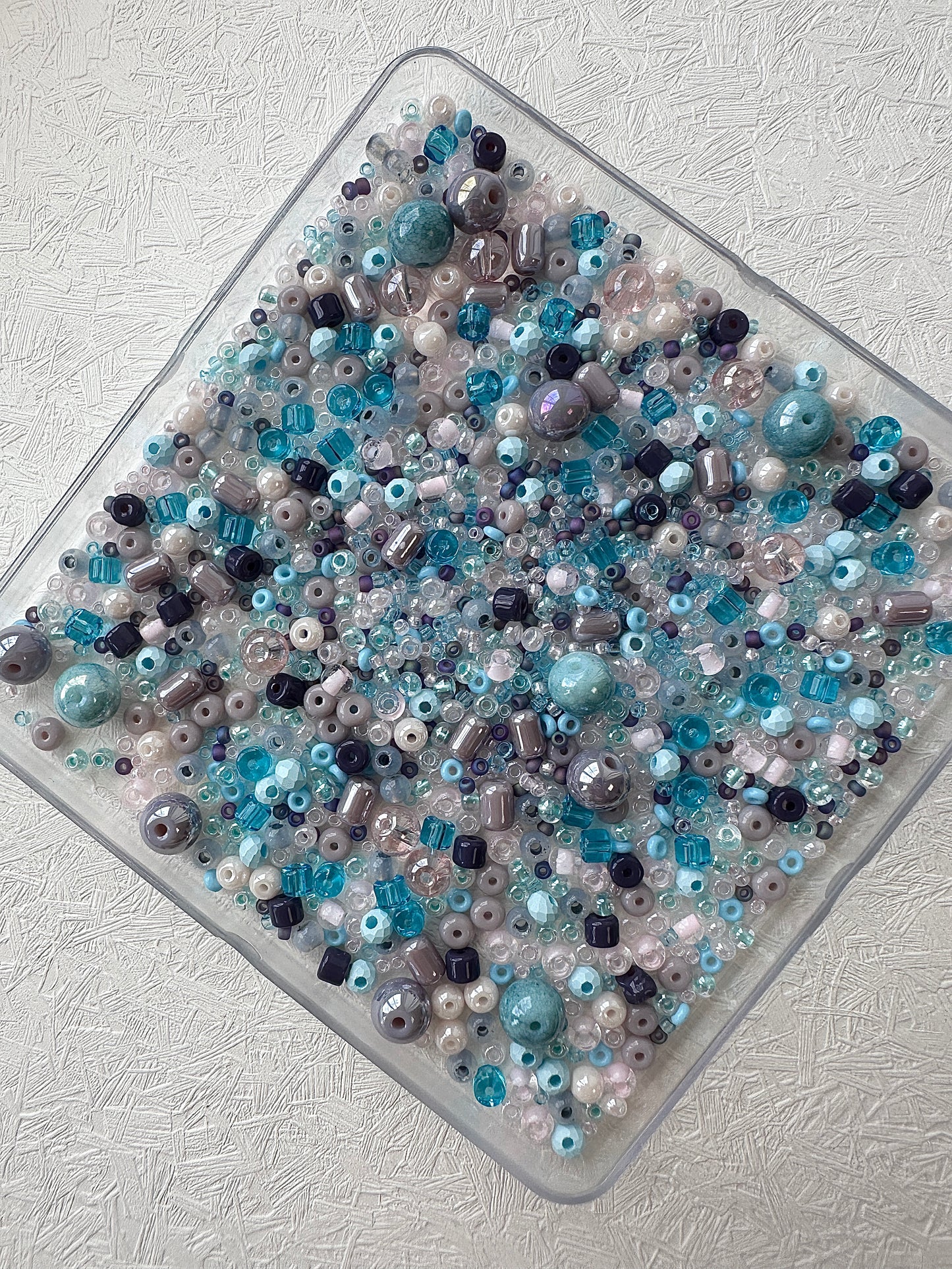 Mixed bead soup 50g/Lilac and blue
