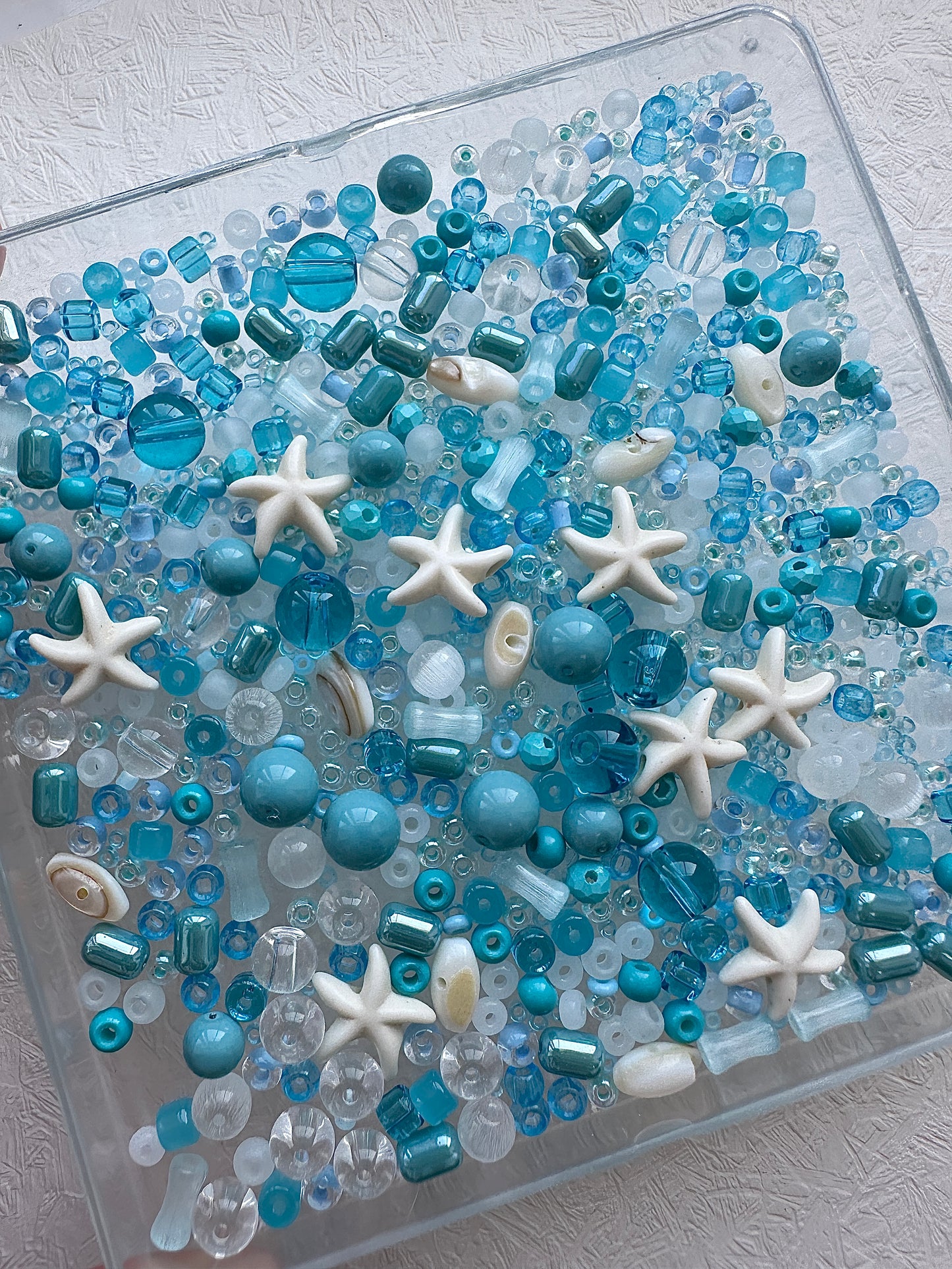 Mixed bead soup 50g/Ocean blue