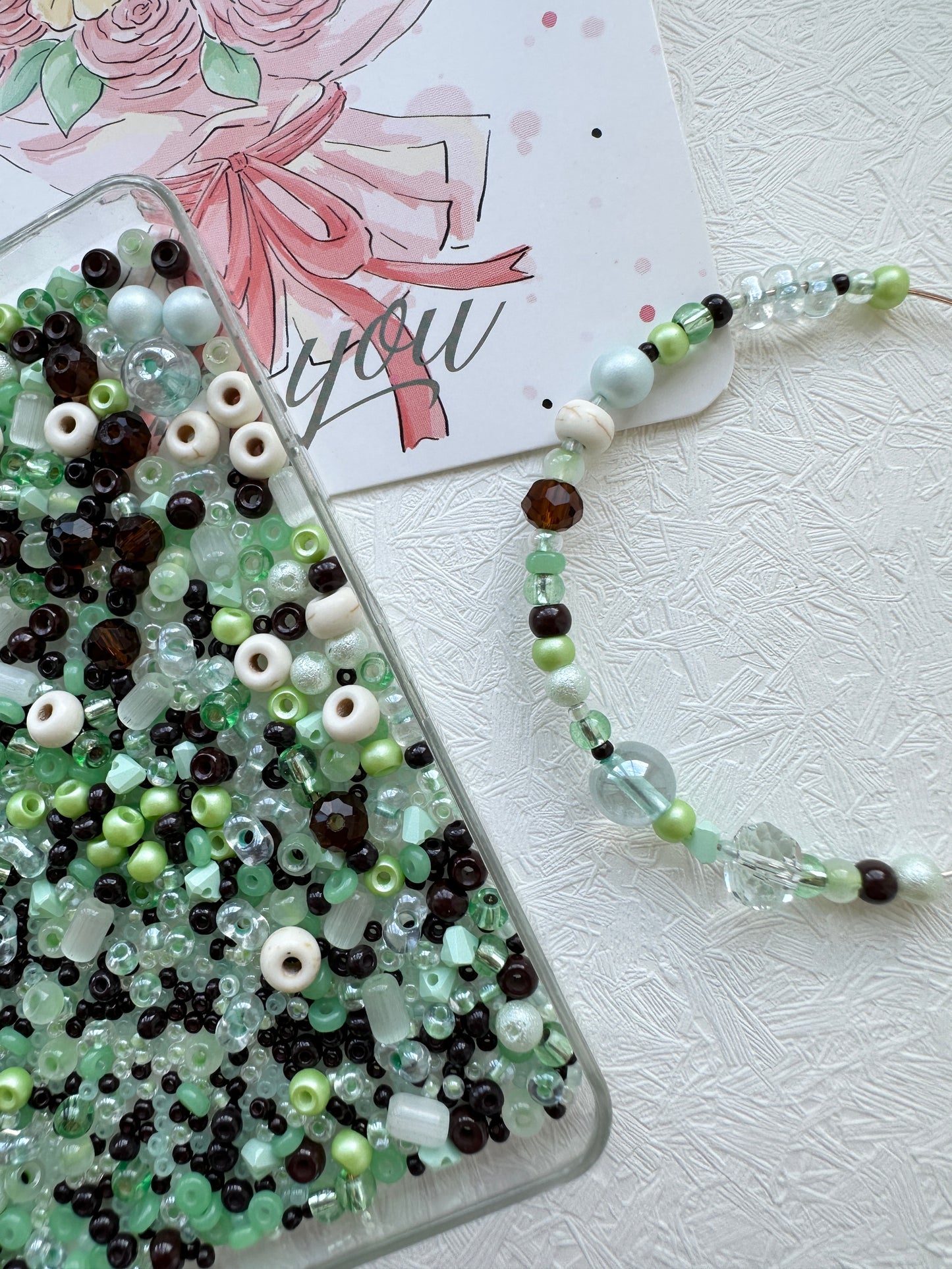 Mixed bead 50g/beads soup/mint and chocolate
