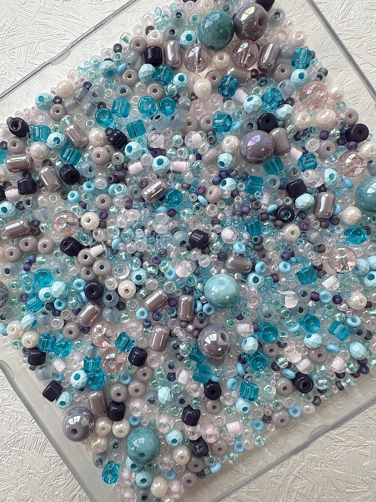 Mixed bead soup 50g/Lilac and blue
