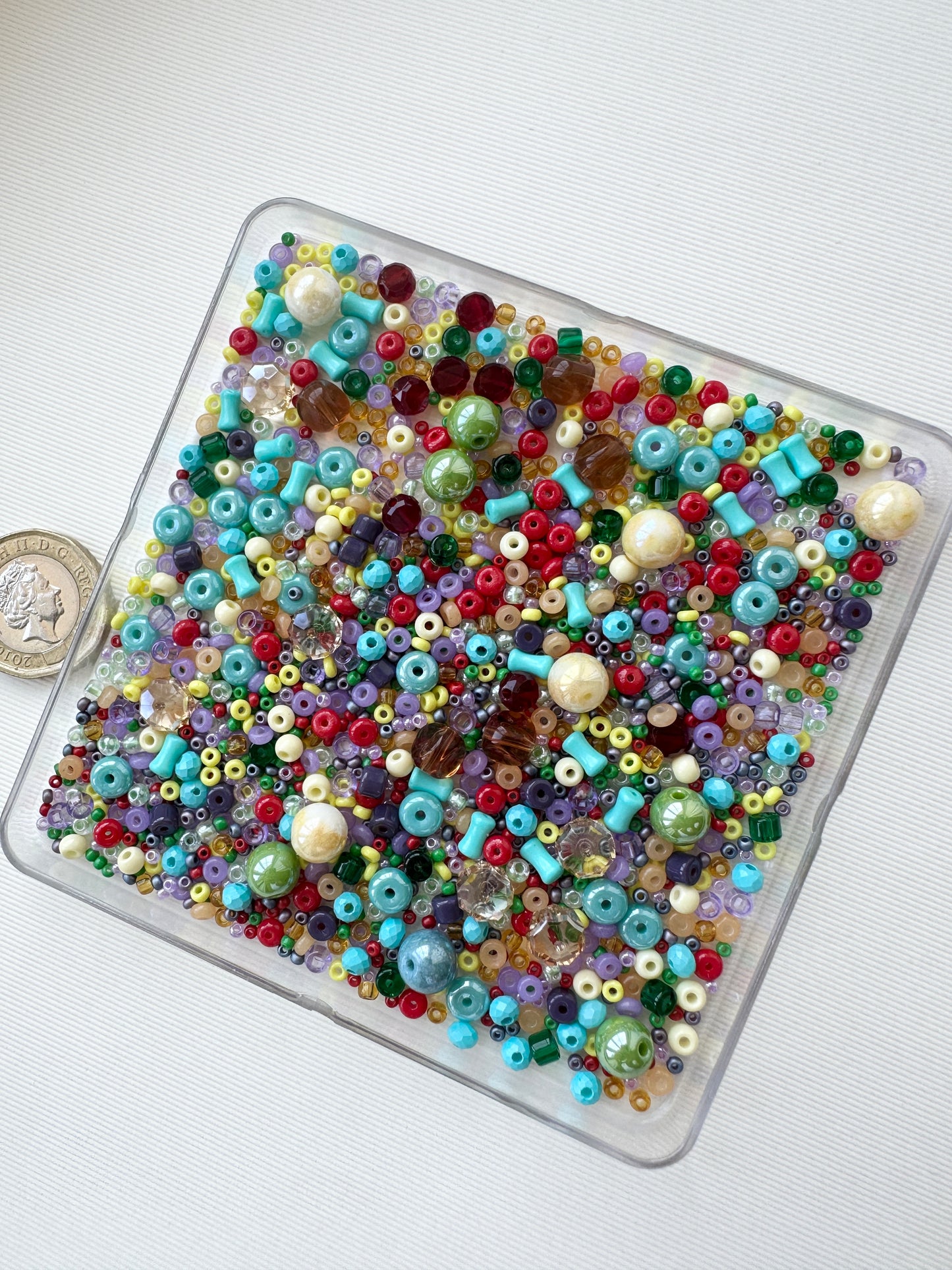 Mixed Beads 50g/rainbow colours
