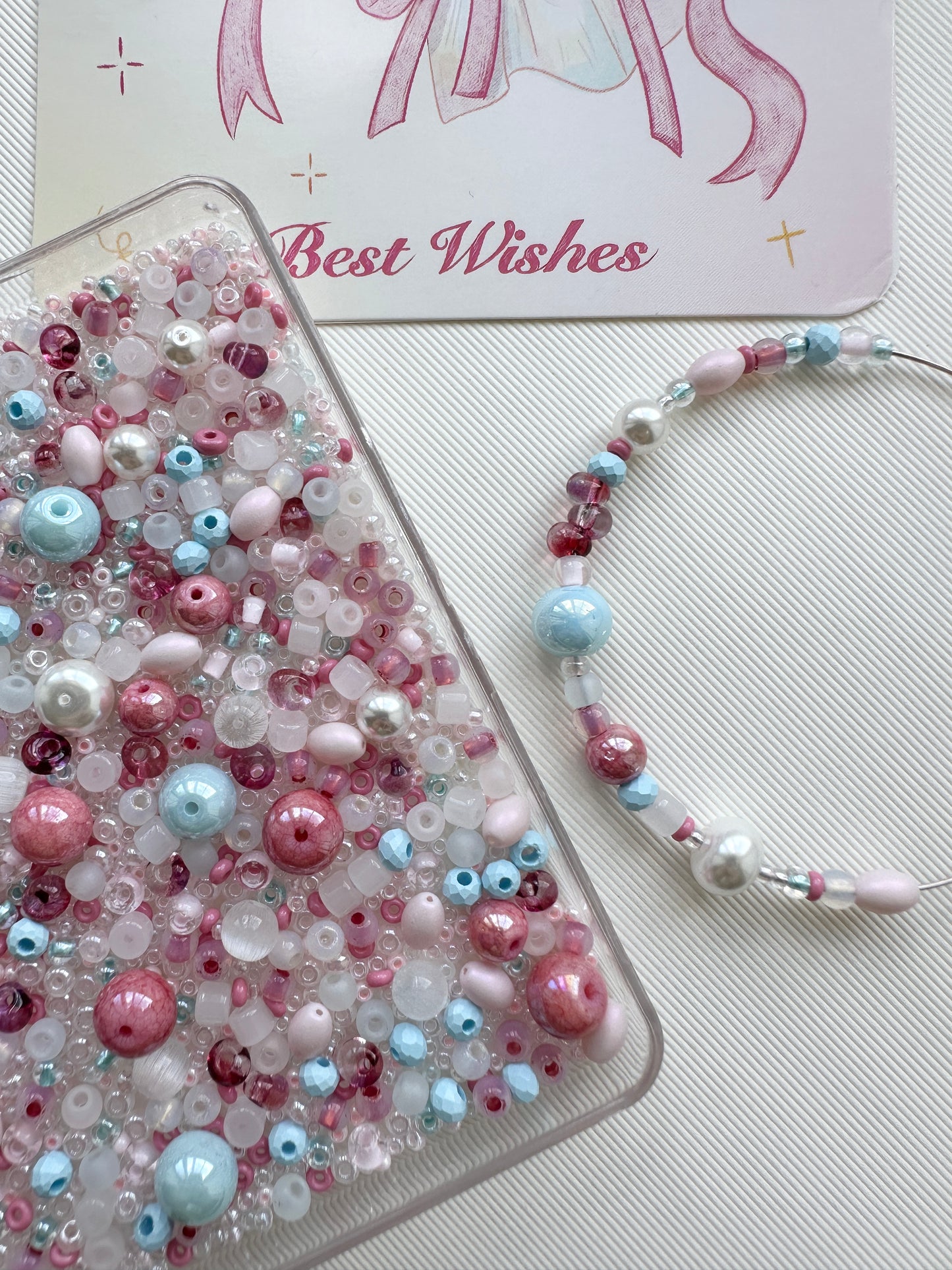 Mixed Beads Soup 50g / Pink and Light Blue