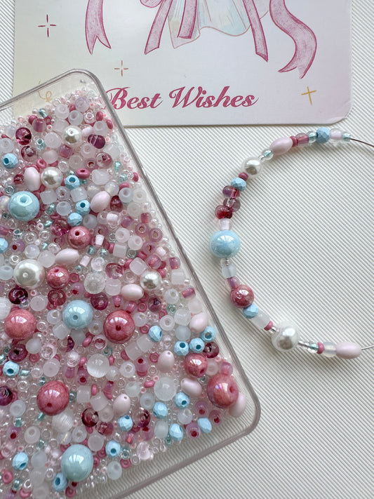 Mixed Beads Soup 50g / Pink and Light Blue