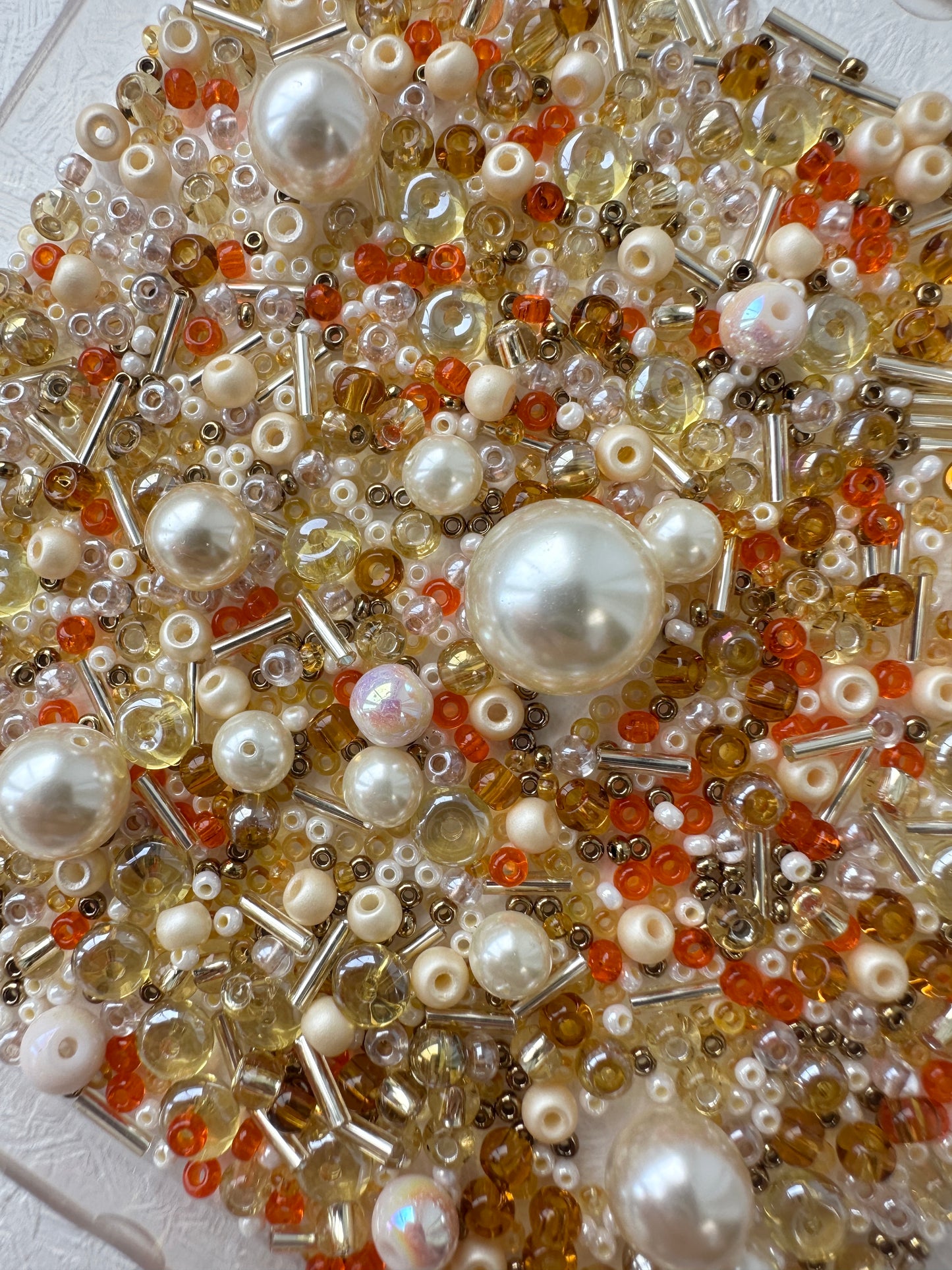Beads mixes 50g | Golden glass beads