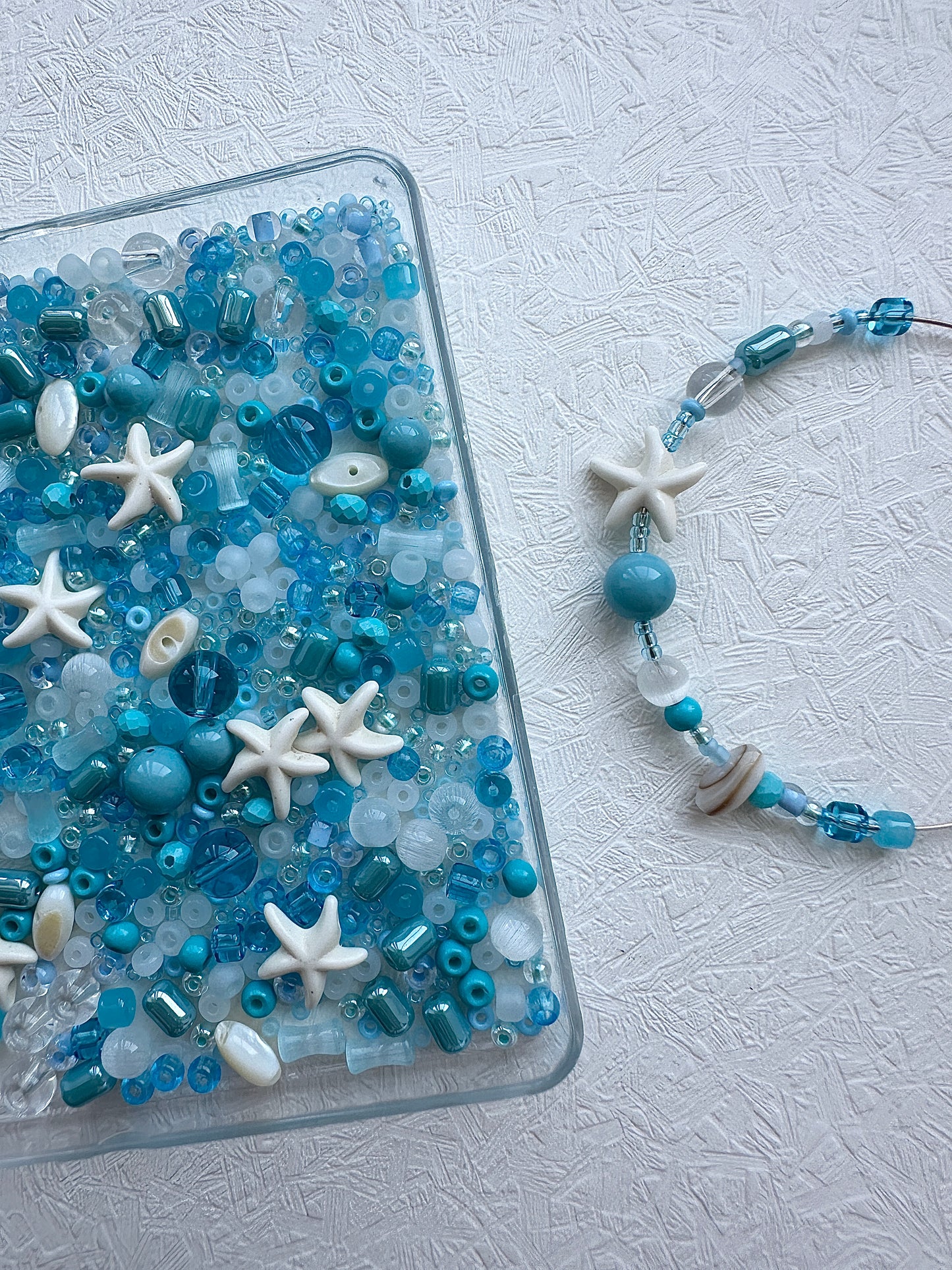 Mixed bead soup 50g/Ocean blue