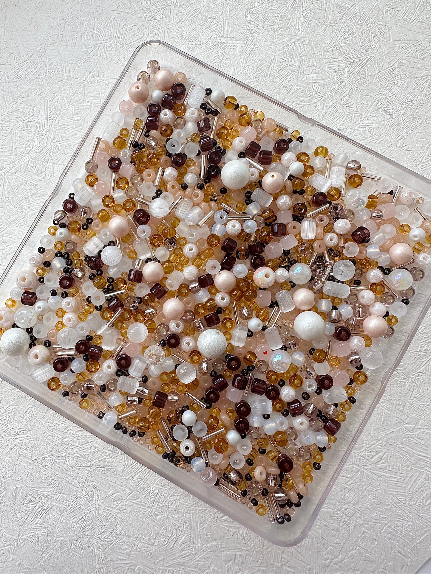 Mixed Bead Soup 50g/Beige and Amber