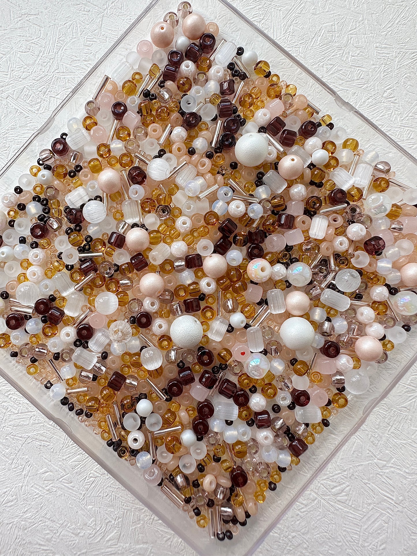 Mixed Bead Soup 50g/Beige and Amber
