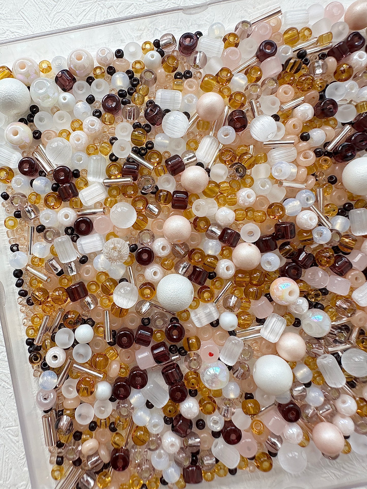 Mixed Bead Soup 50g/Beige and Amber