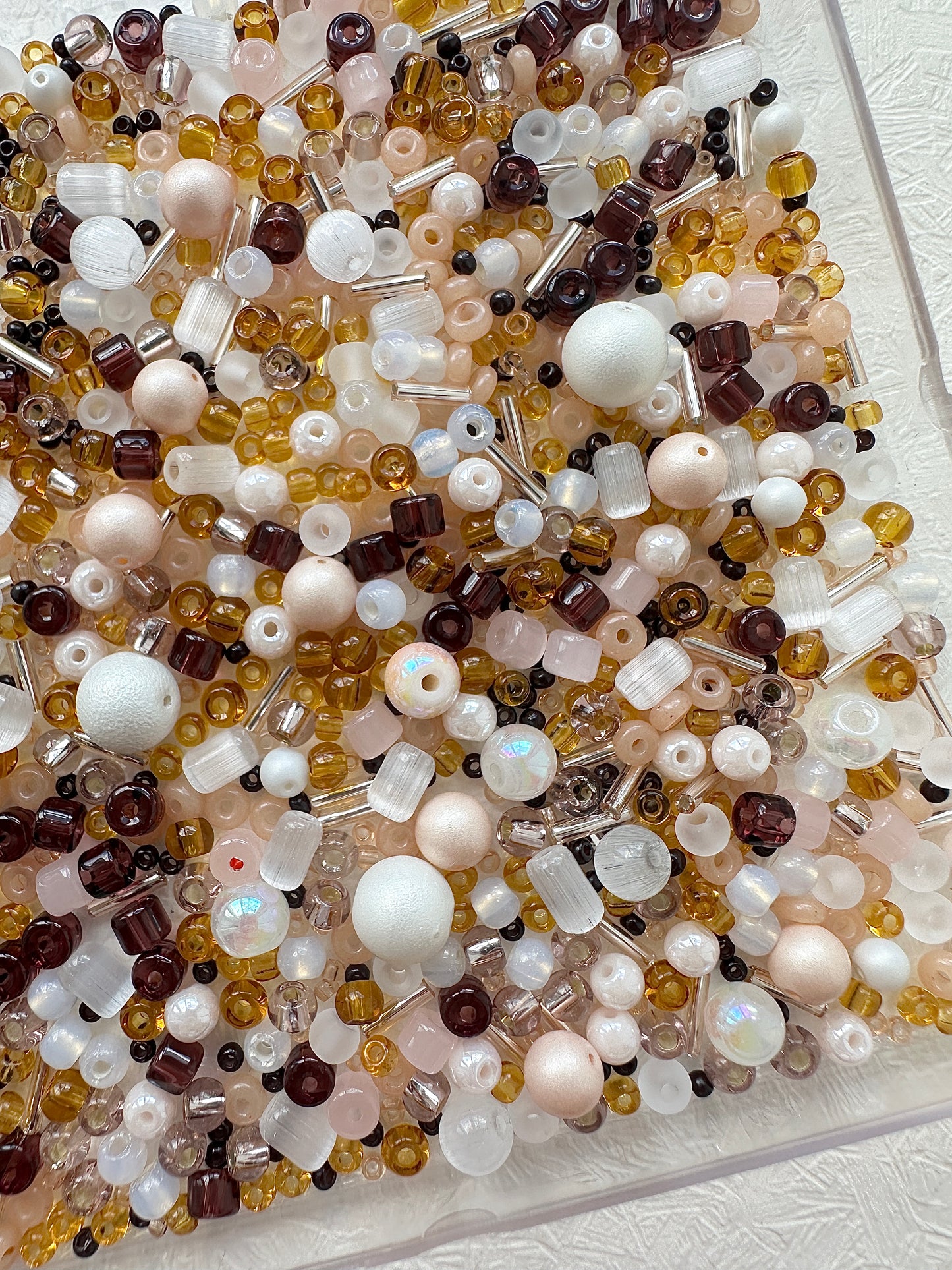 Mixed Bead Soup 50g/Beige and Amber