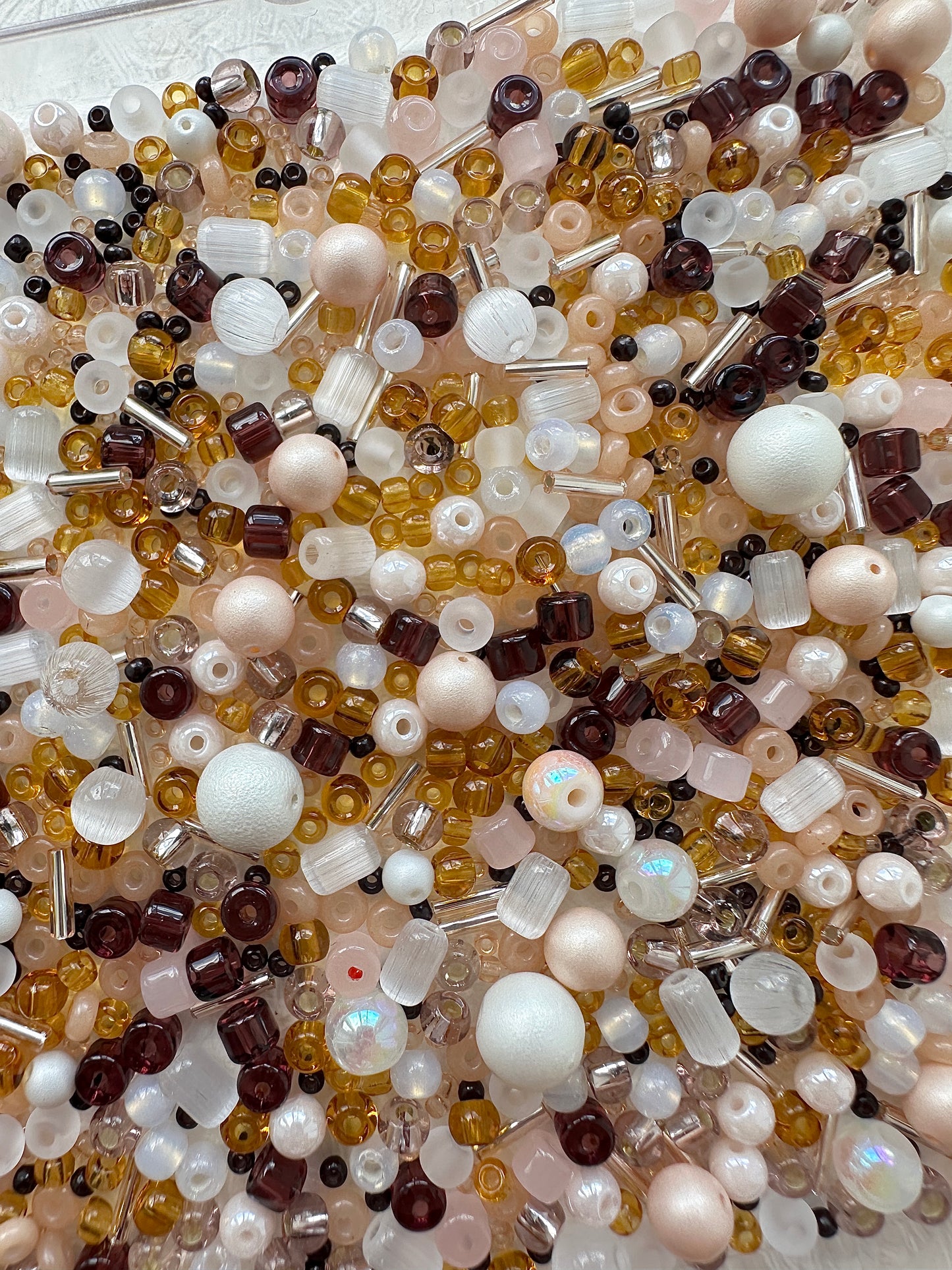 Mixed Bead Soup 50g/Beige and Amber