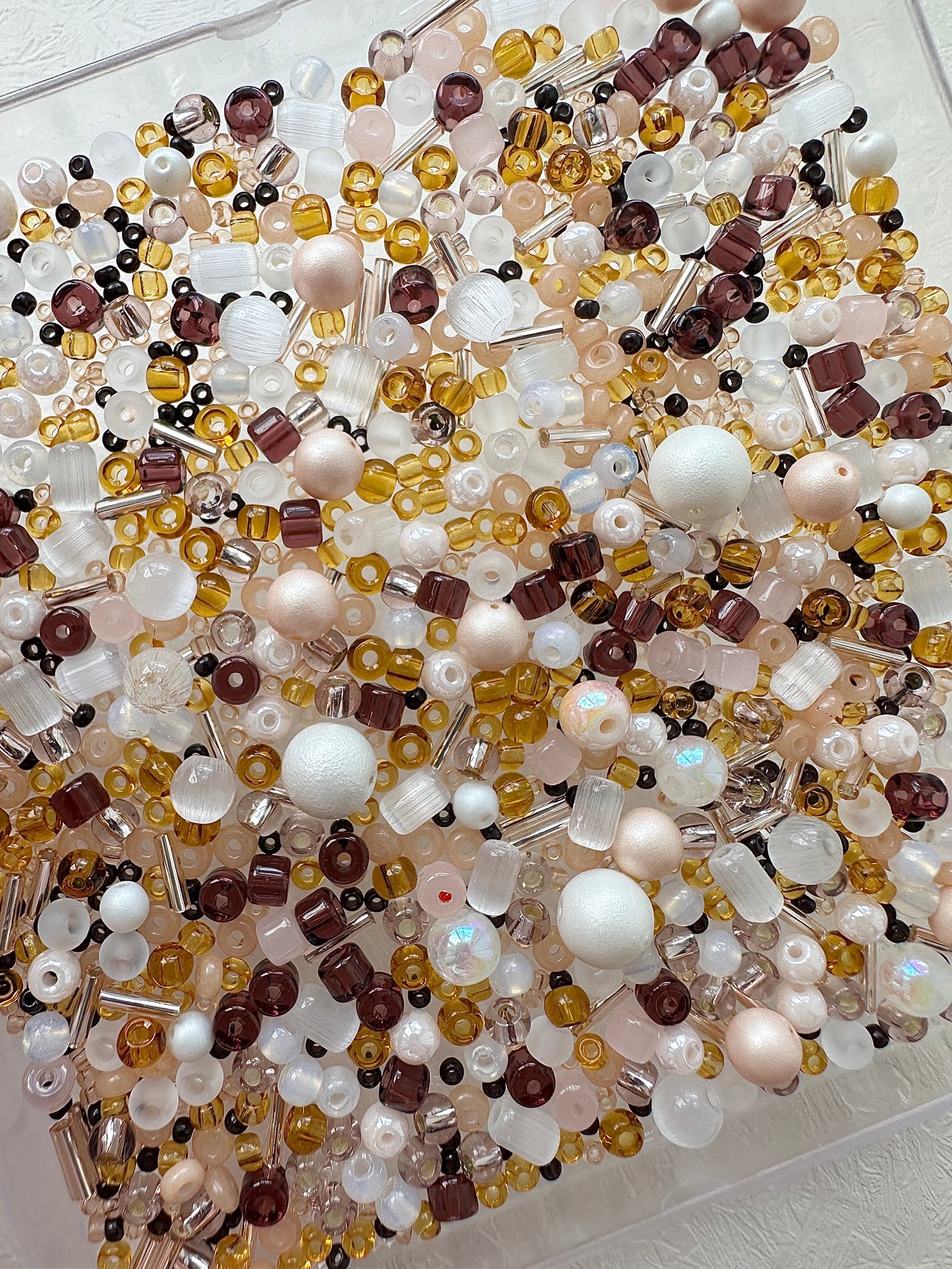 Mixed Bead Soup 50g/Beige and Amber