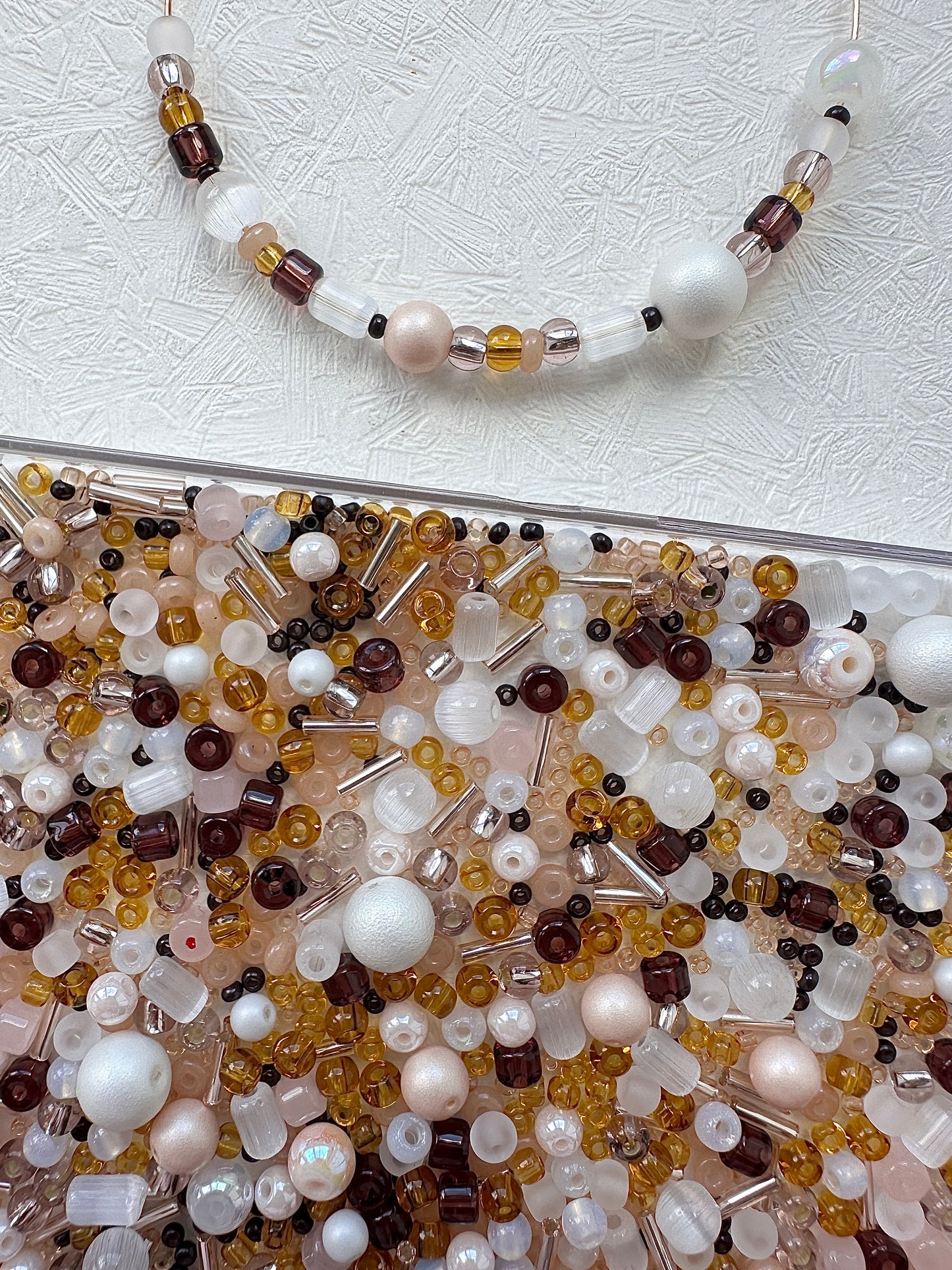 Mixed Bead Soup 50g/Beige and Amber