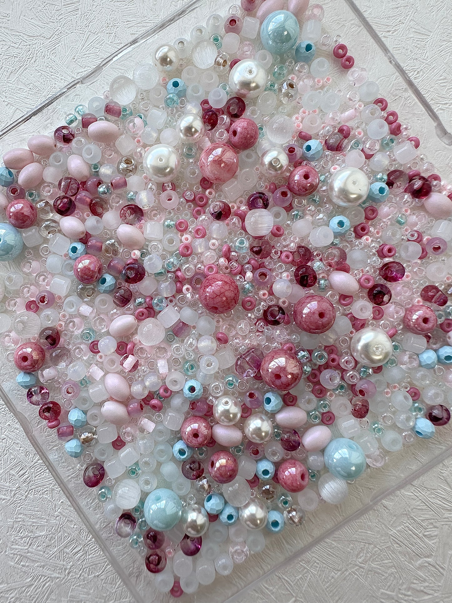 Mixed Beads Soup 50g / Pink and Light Blue