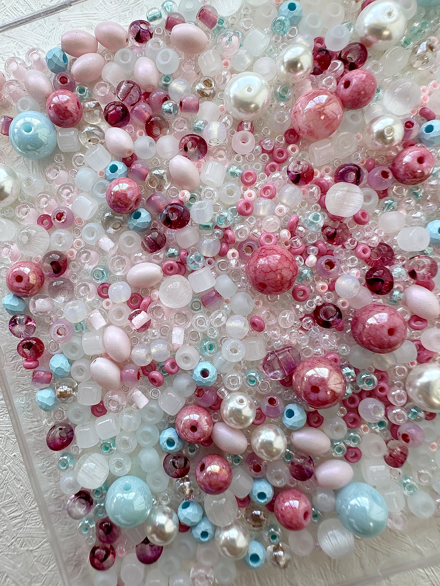 Mixed Beads Soup 50g / Pink and Light Blue