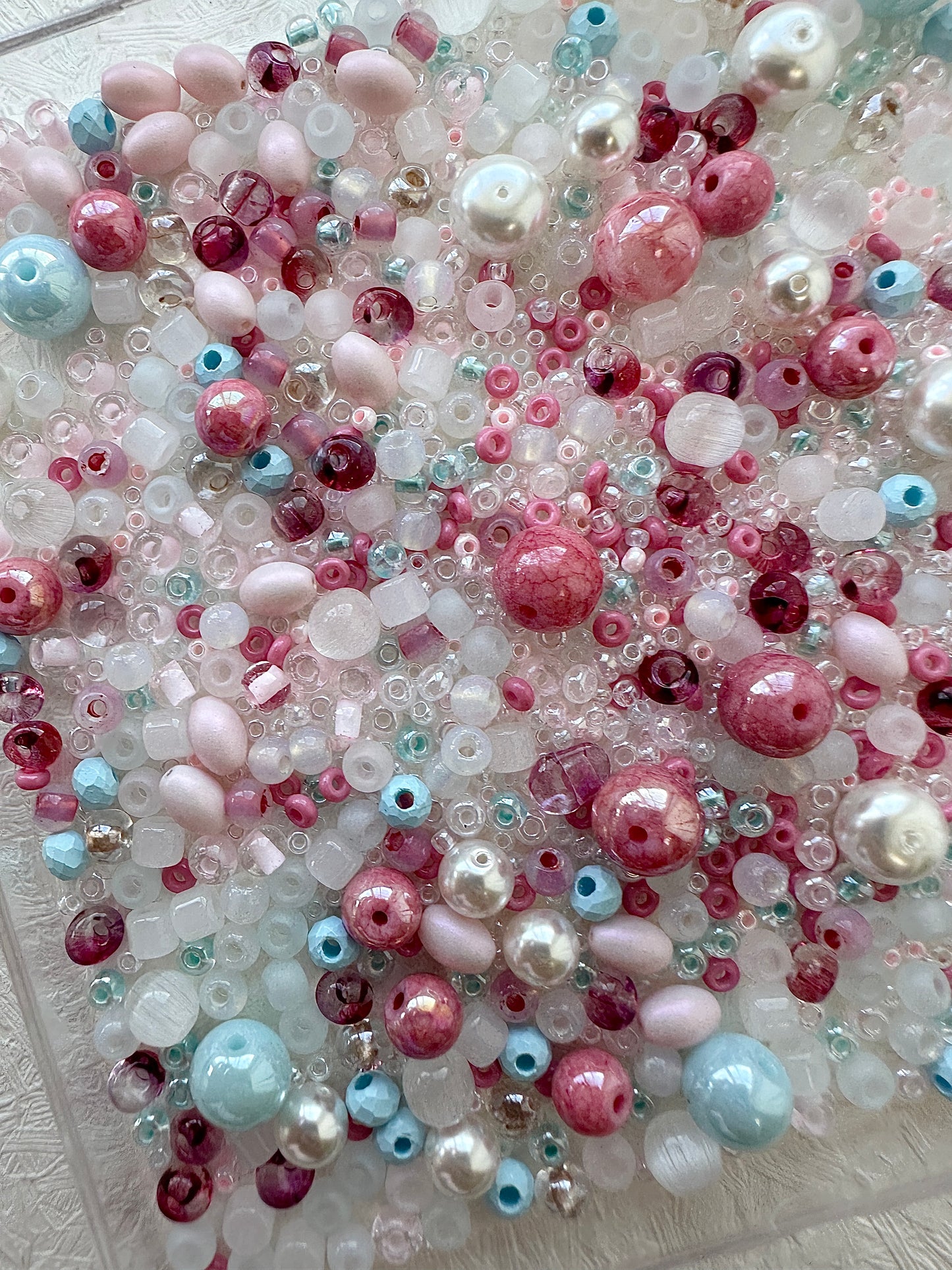 Mixed Beads Soup 50g / Pink and Light Blue