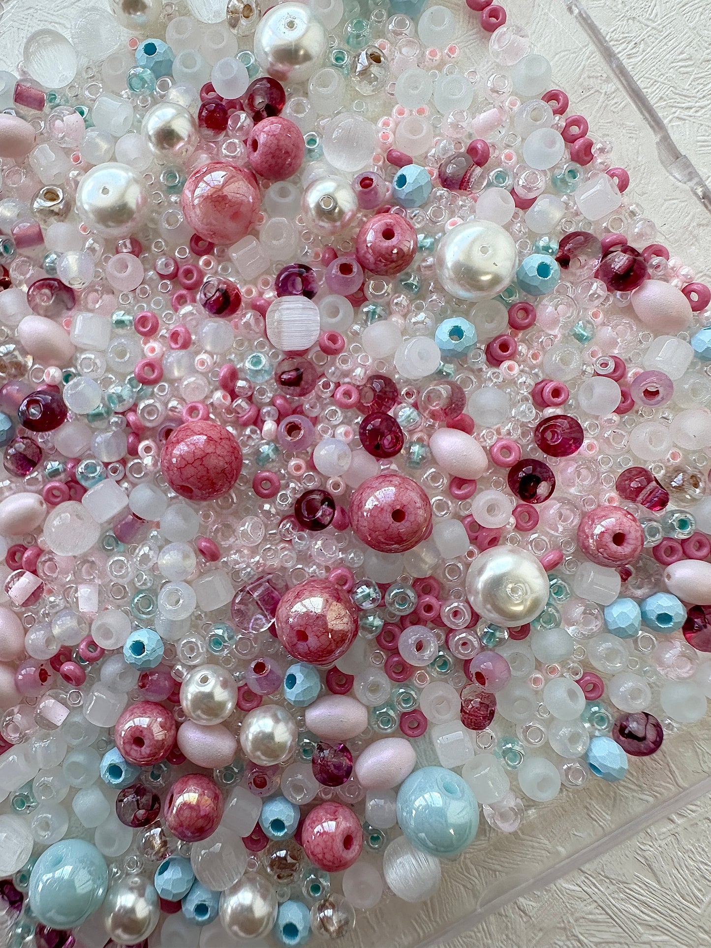 Mixed Beads Soup 50g / Pink and Light Blue