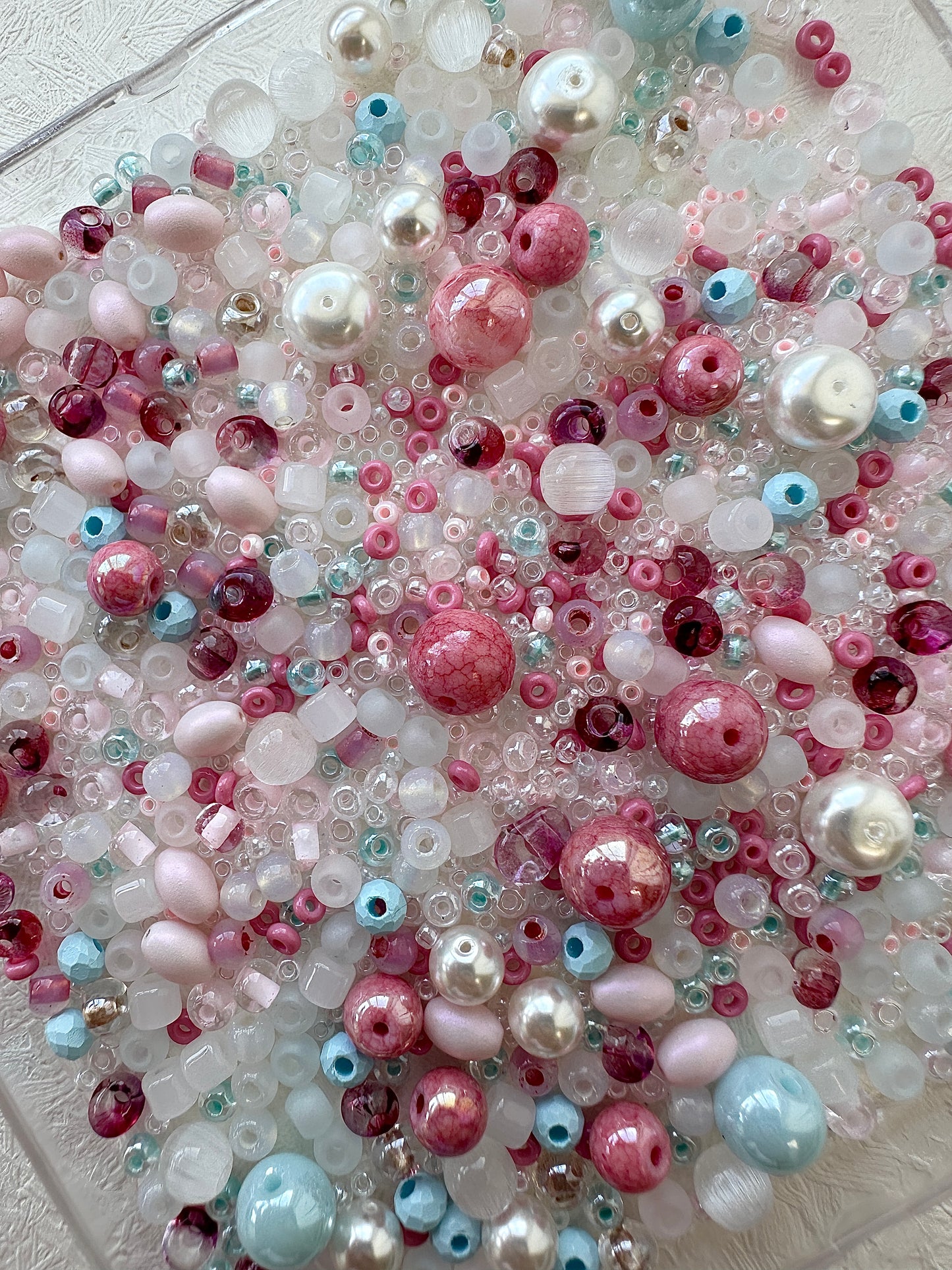Mixed Beads Soup 50g / Pink and Light Blue