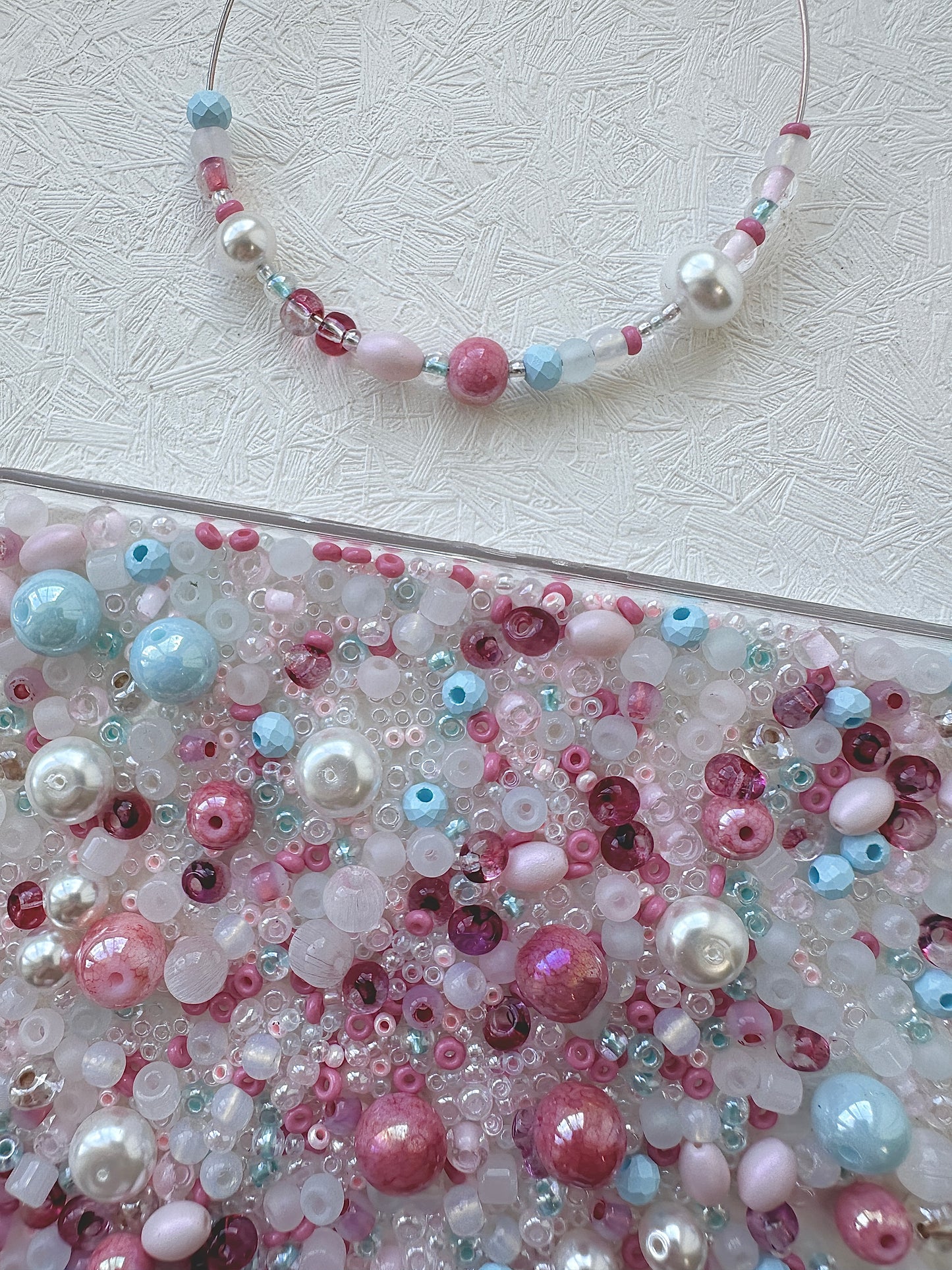 Mixed Beads Soup 50g / Pink and Light Blue