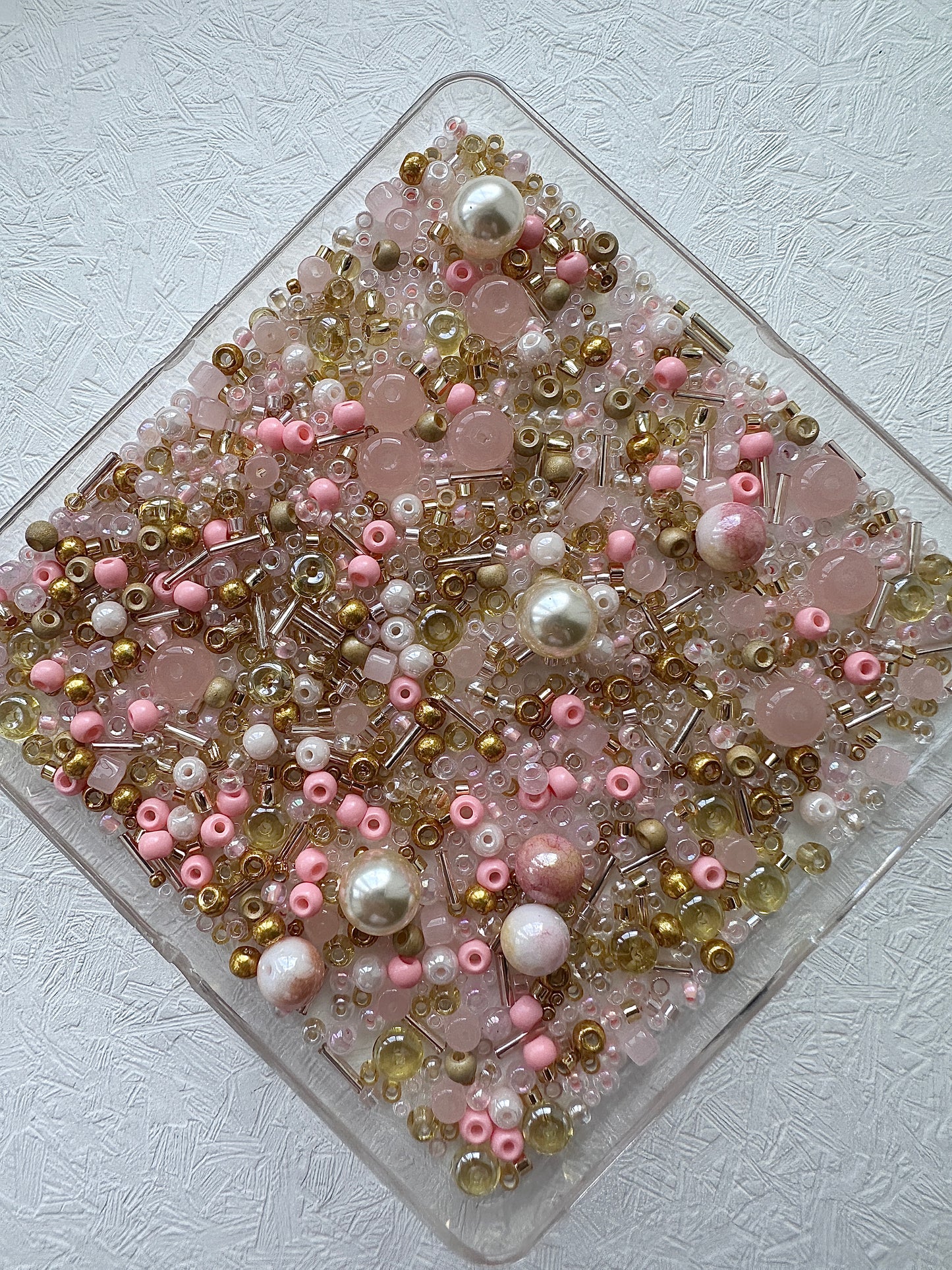Mixed Beads Soup 50g / Pink and Golden