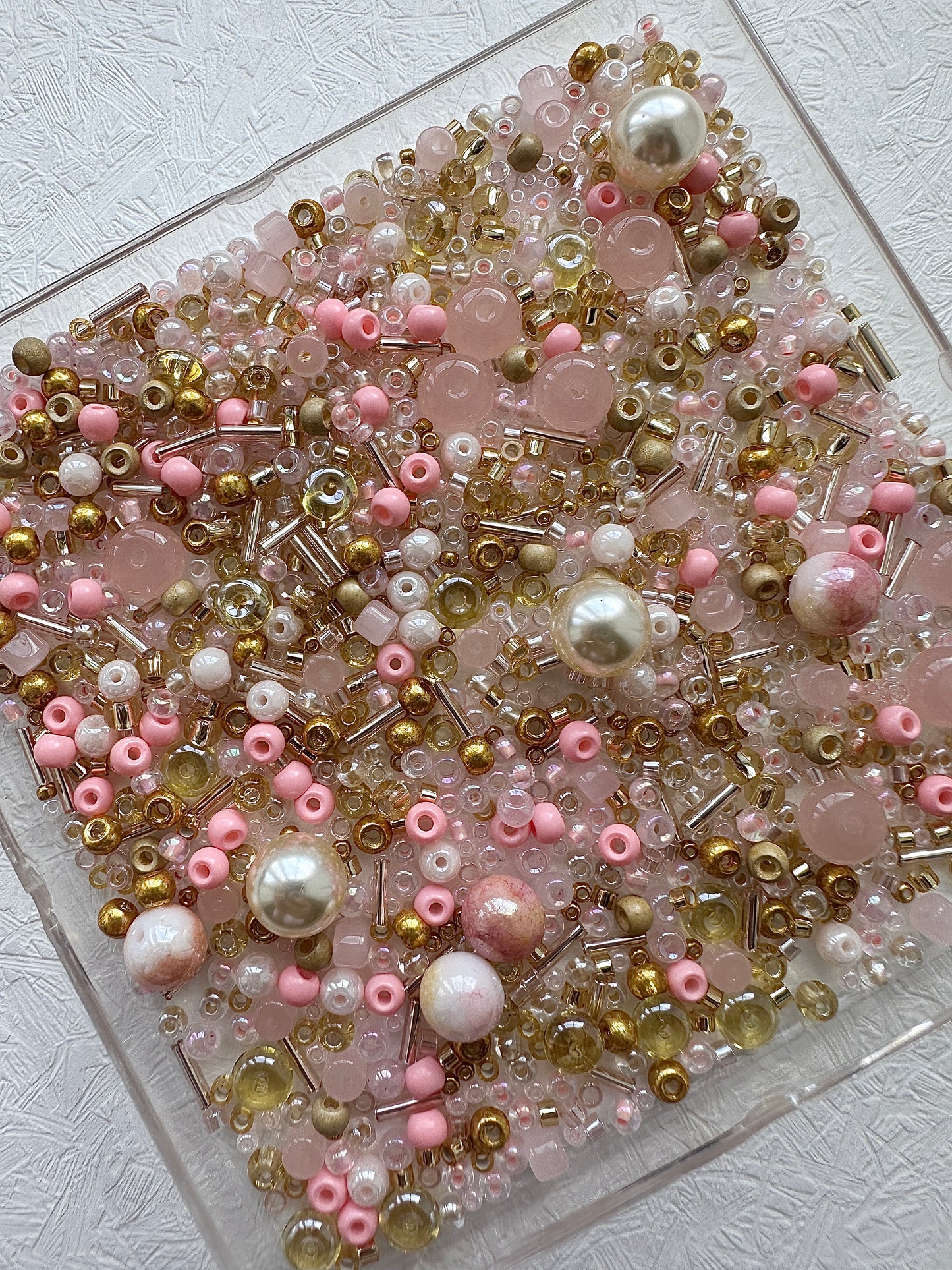 Mixed Beads Soup 50g / Pink and Golden