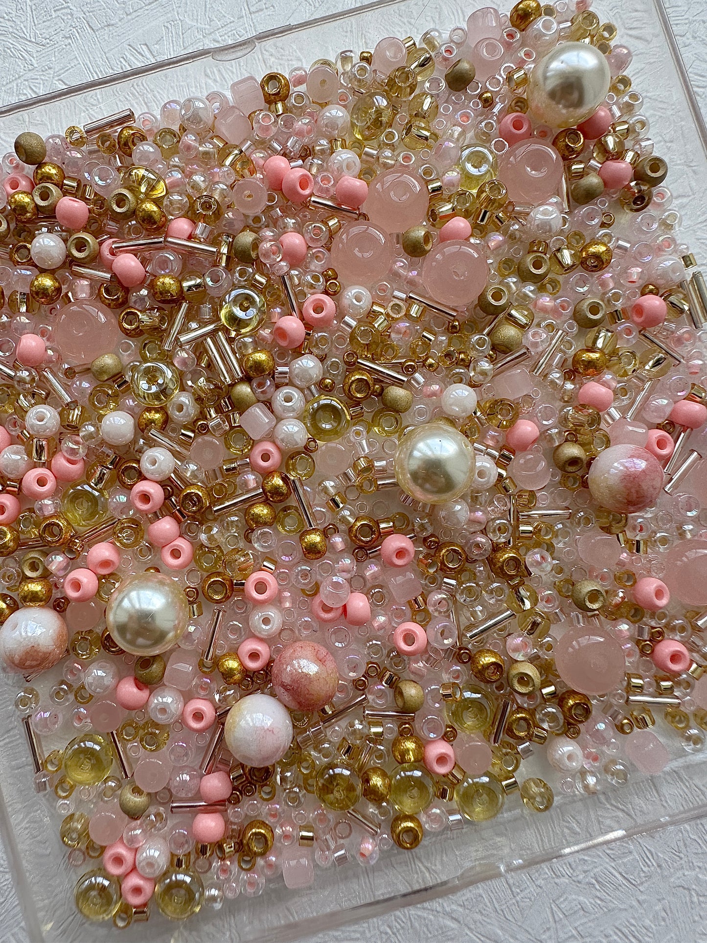Mixed Beads Soup 50g / Pink and Golden