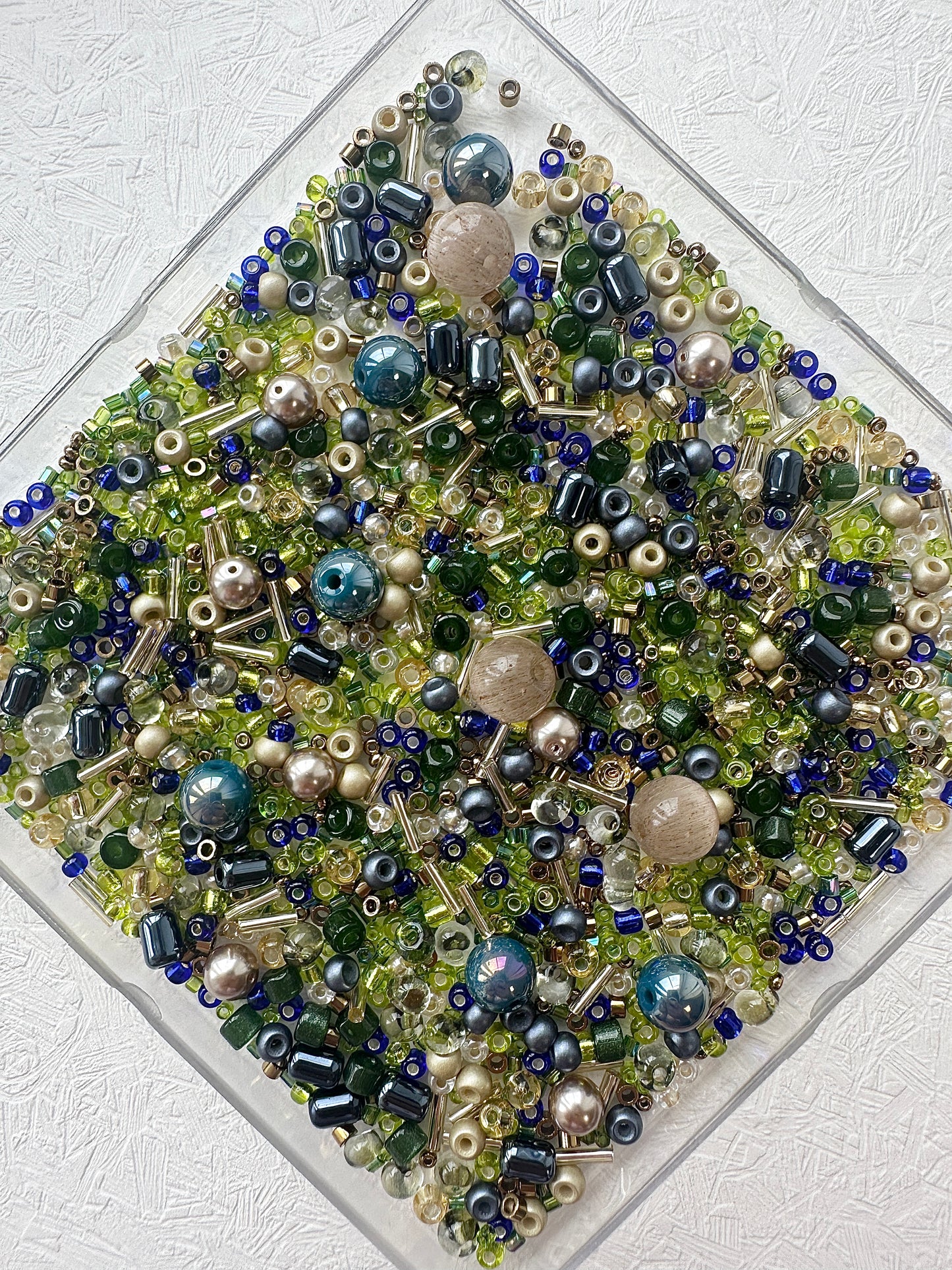 Mixed Beads Soup 50g/ Green and Navy