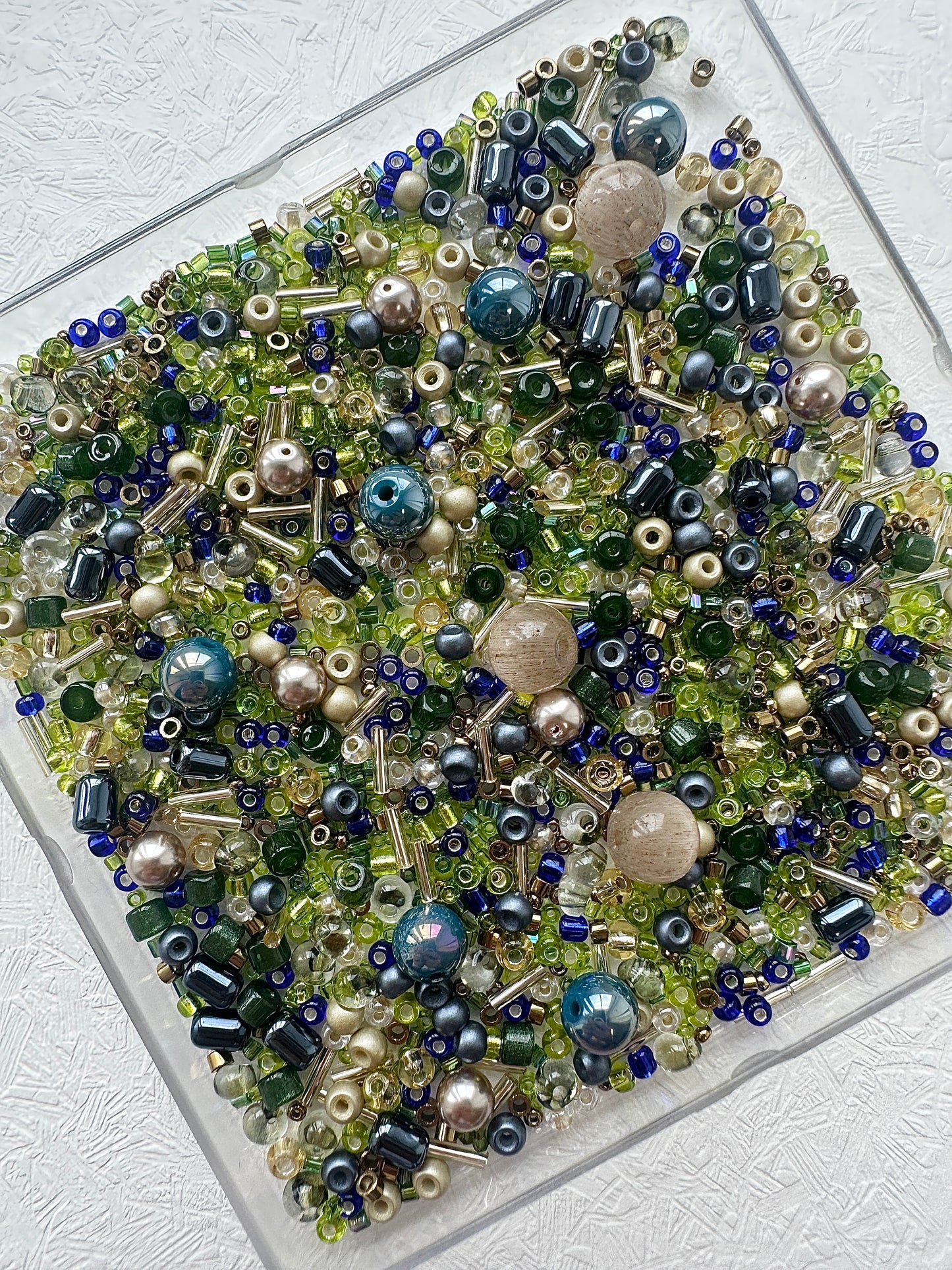 Mixed Beads Soup 50g/ Green and Navy