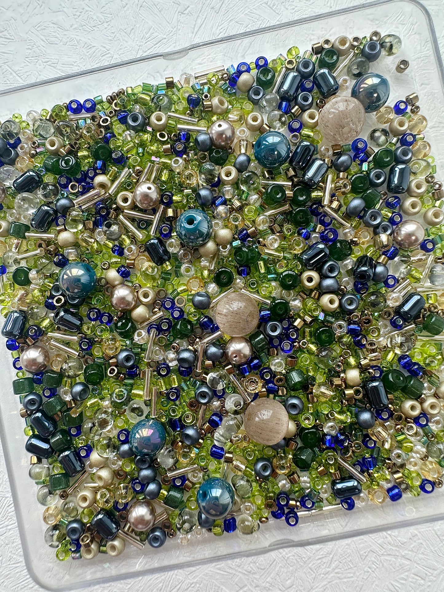Mixed Beads Soup 50g/ Green and Navy