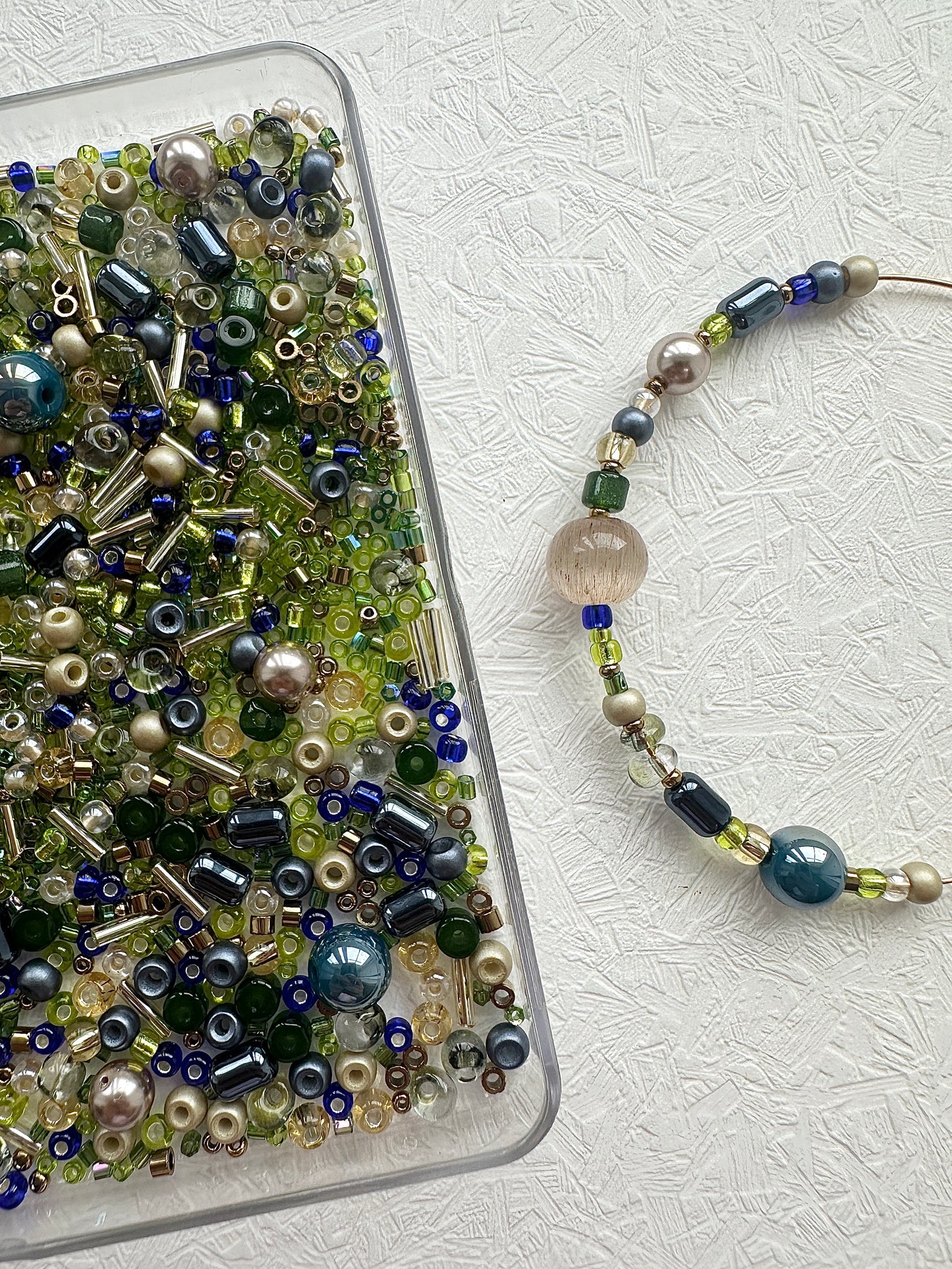 Mixed Beads Soup 50g/ Green and Navy