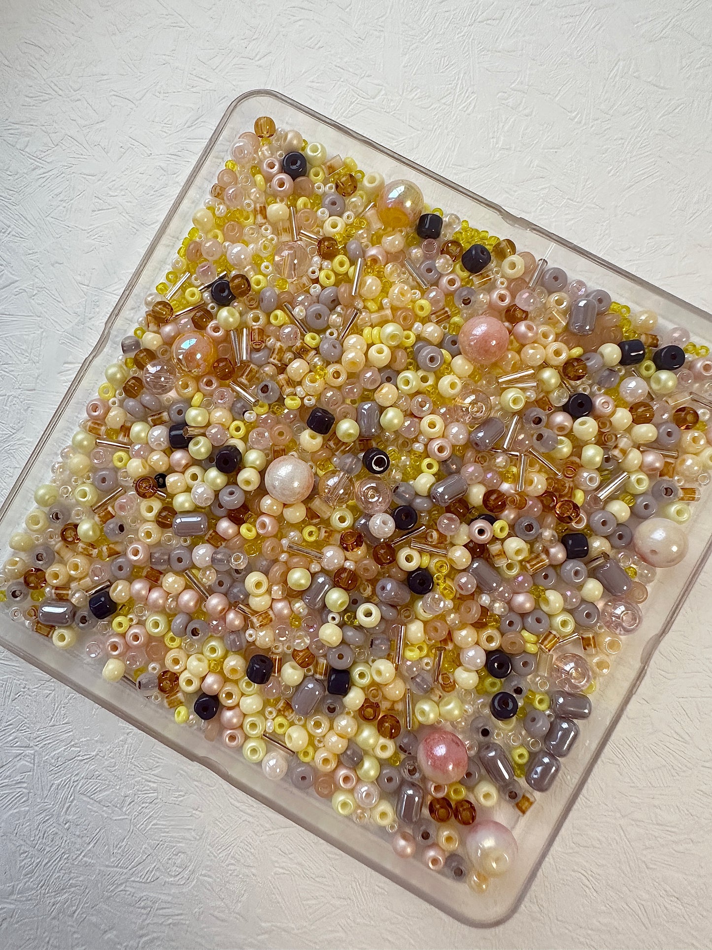 Mixed beads Soup 50g/ Yellow and Rose