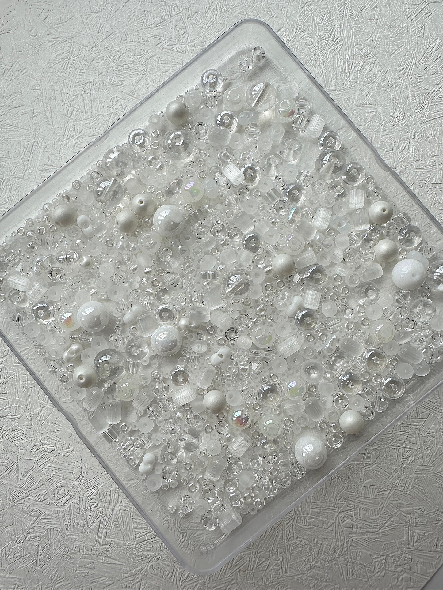 Mixed Bead Soup 50g/White and Clear