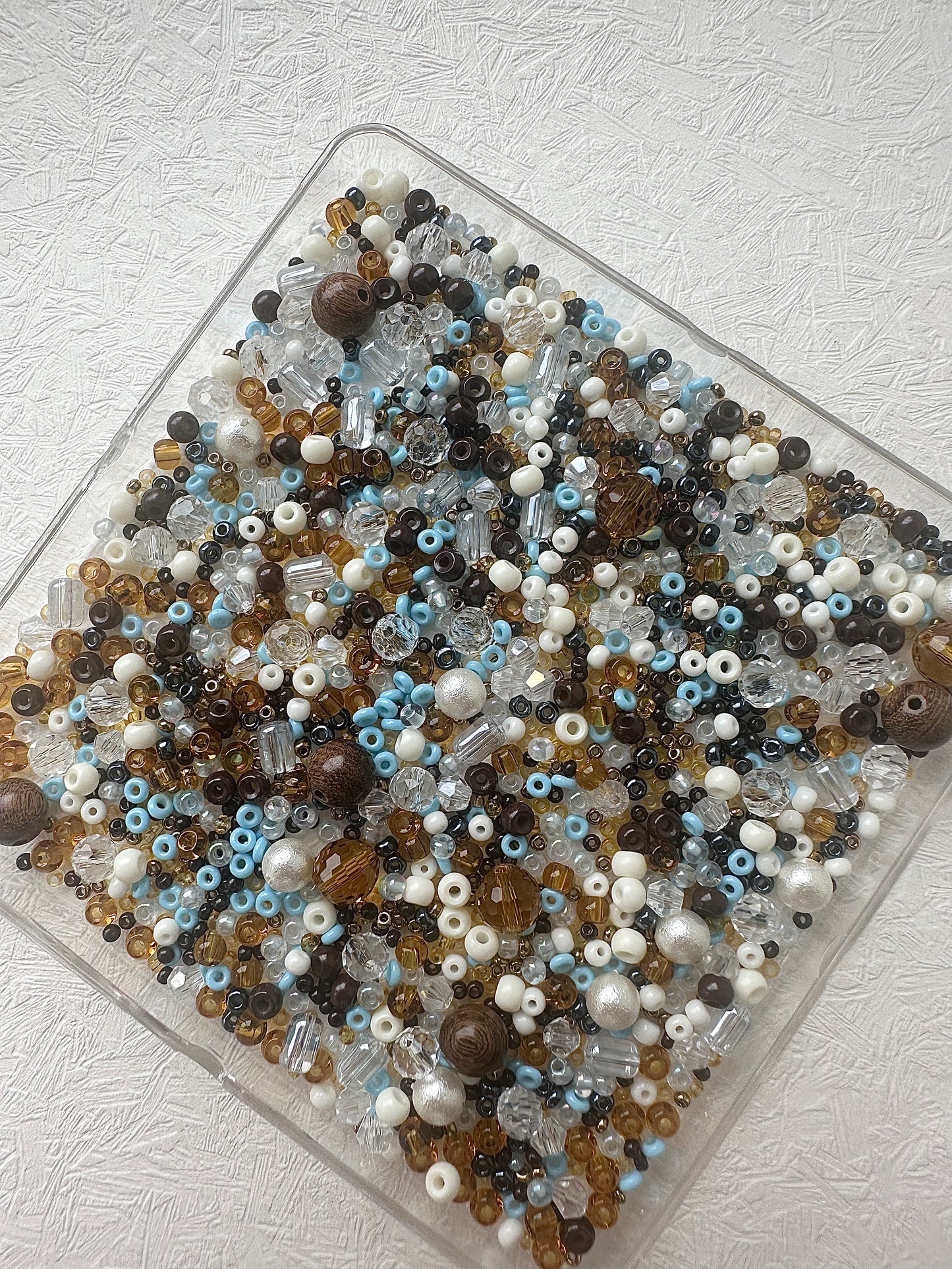 Beads Mixes 50g - Brown and light blue