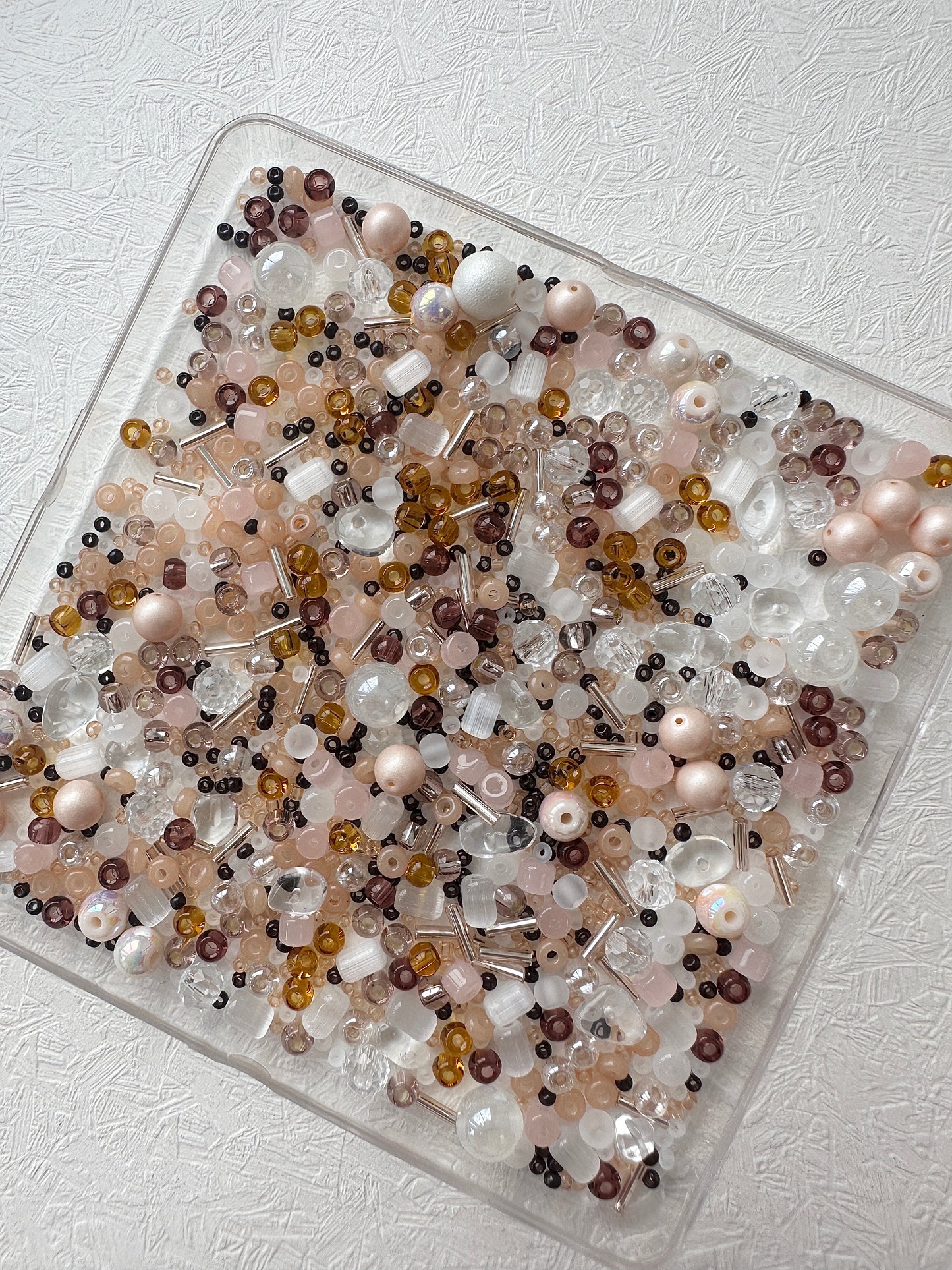 Beads Mixes 50g/Beige and Rose