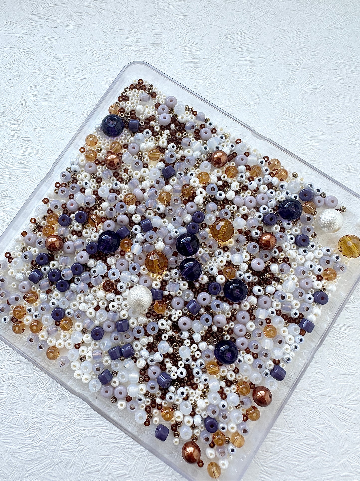 Beads Mixes 50g - Dusty purple and Amber