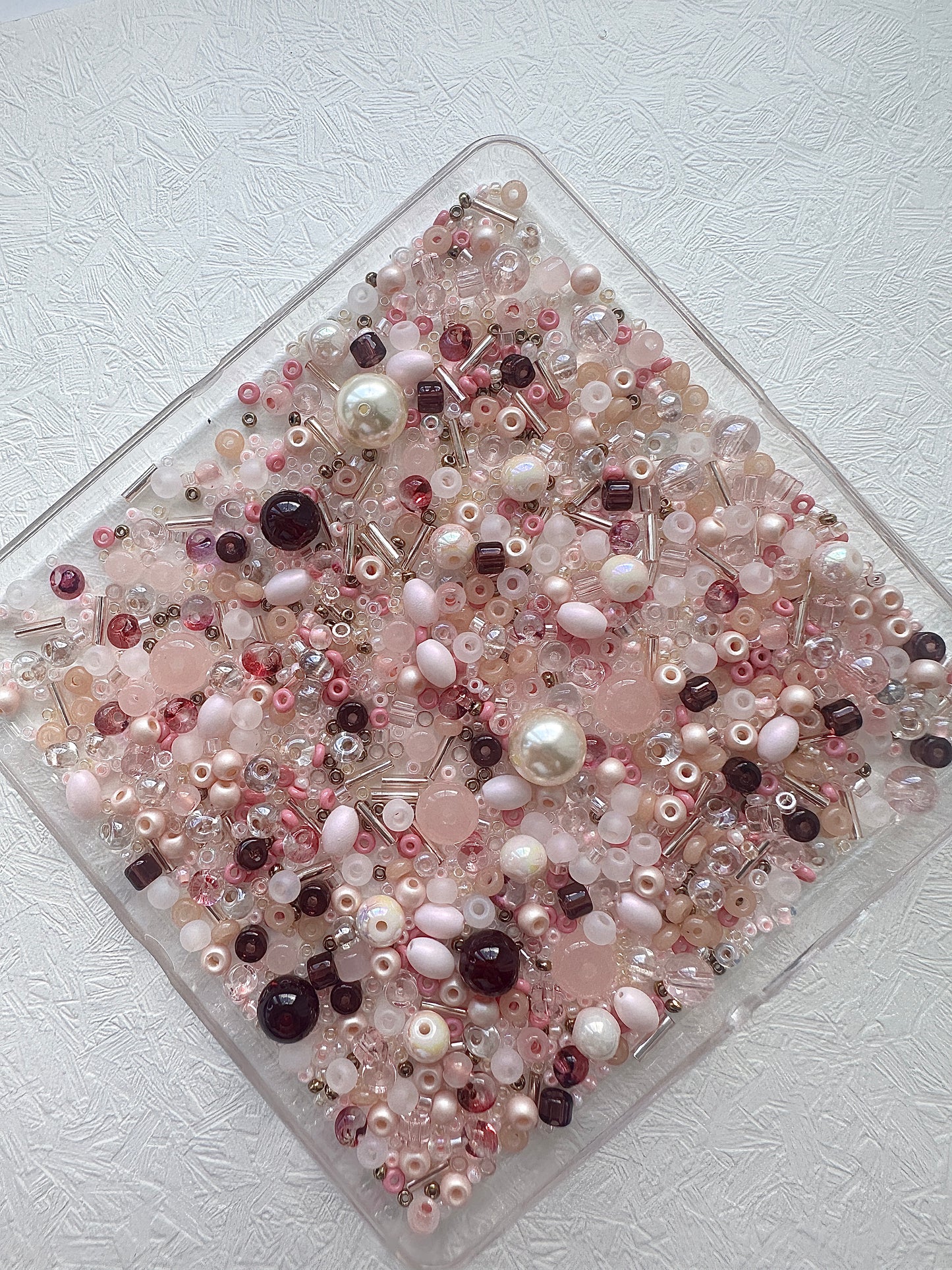 Beads Mixes 50g - Beige and Rose