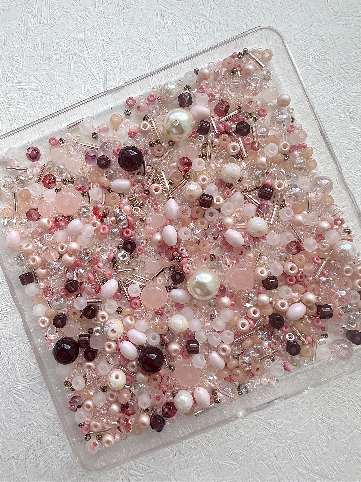 Beads Mixes 50g - Beige and Rose