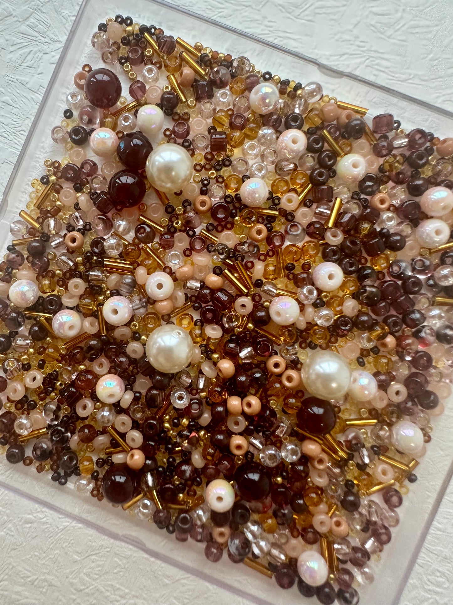 Beads Mixes 50g - Brown and Golden