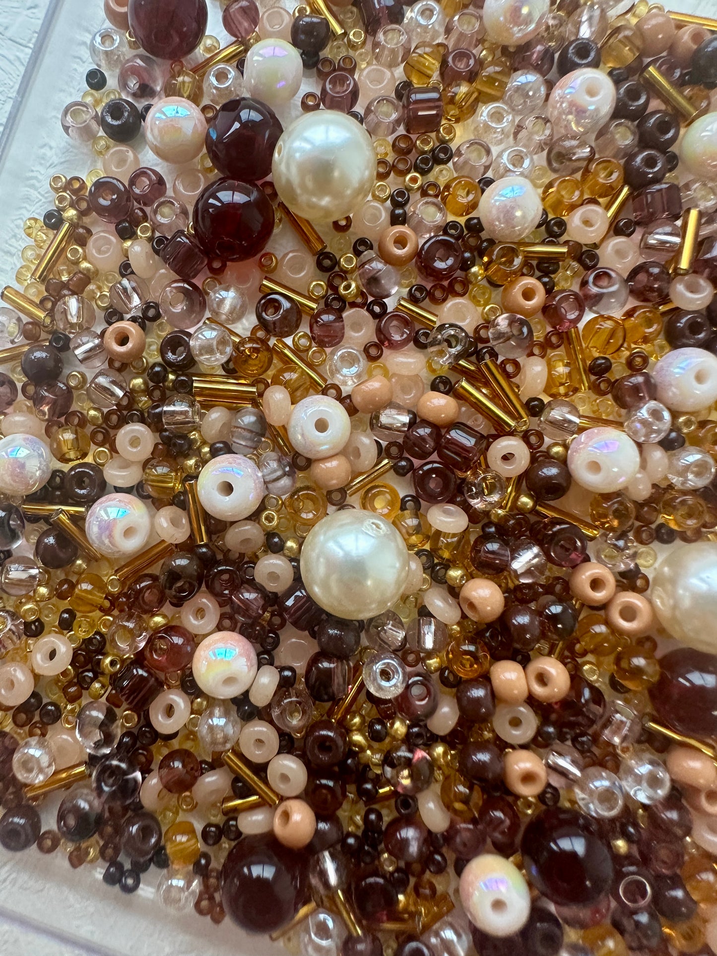 Beads Mixes 50g - Brown and Golden