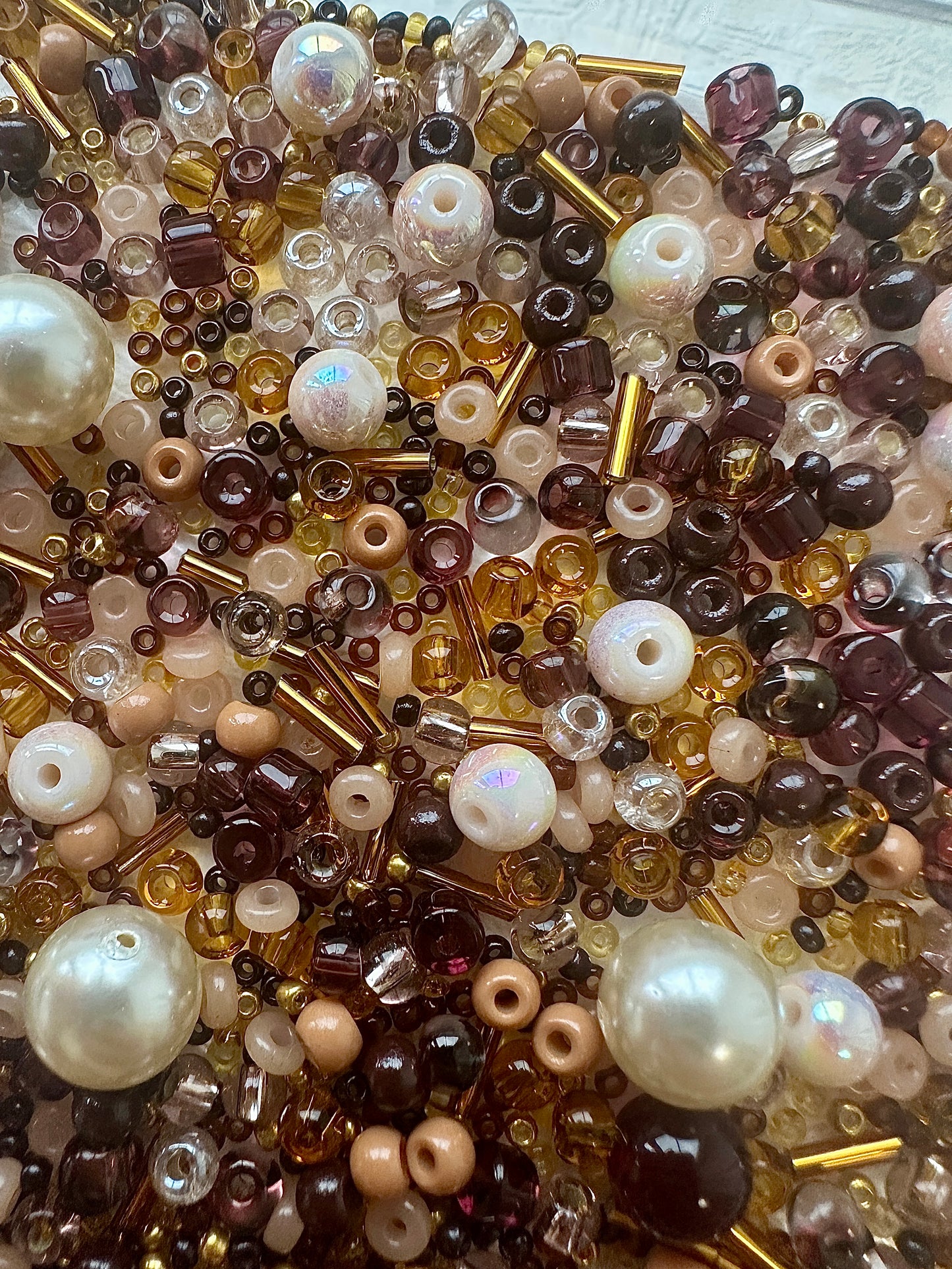 Beads Mixes 50g - Brown and Golden