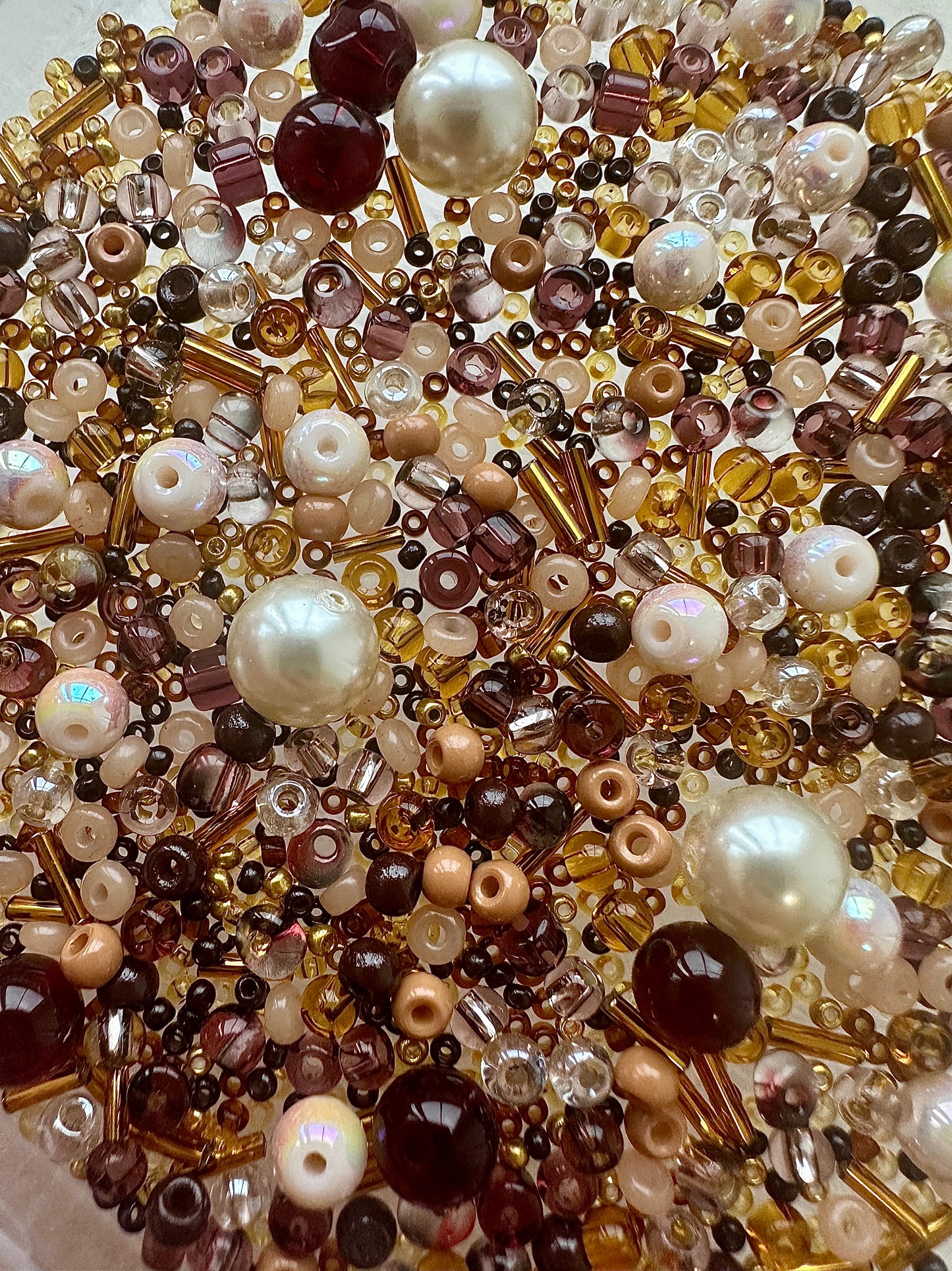 Beads Mixes 50g - Brown and Golden